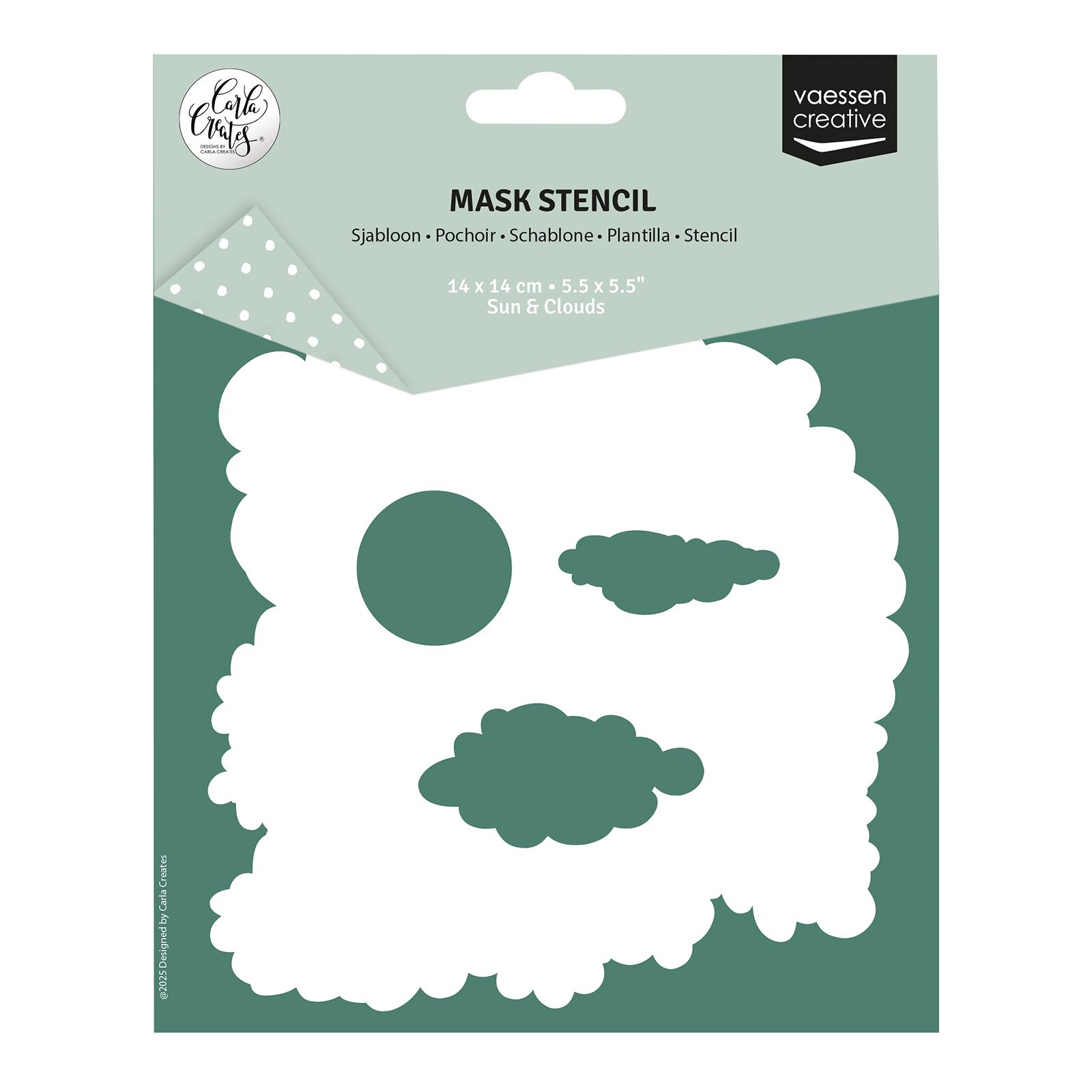 Vaessen Creative • Plantilla Sol & Nubes 14x14 cm