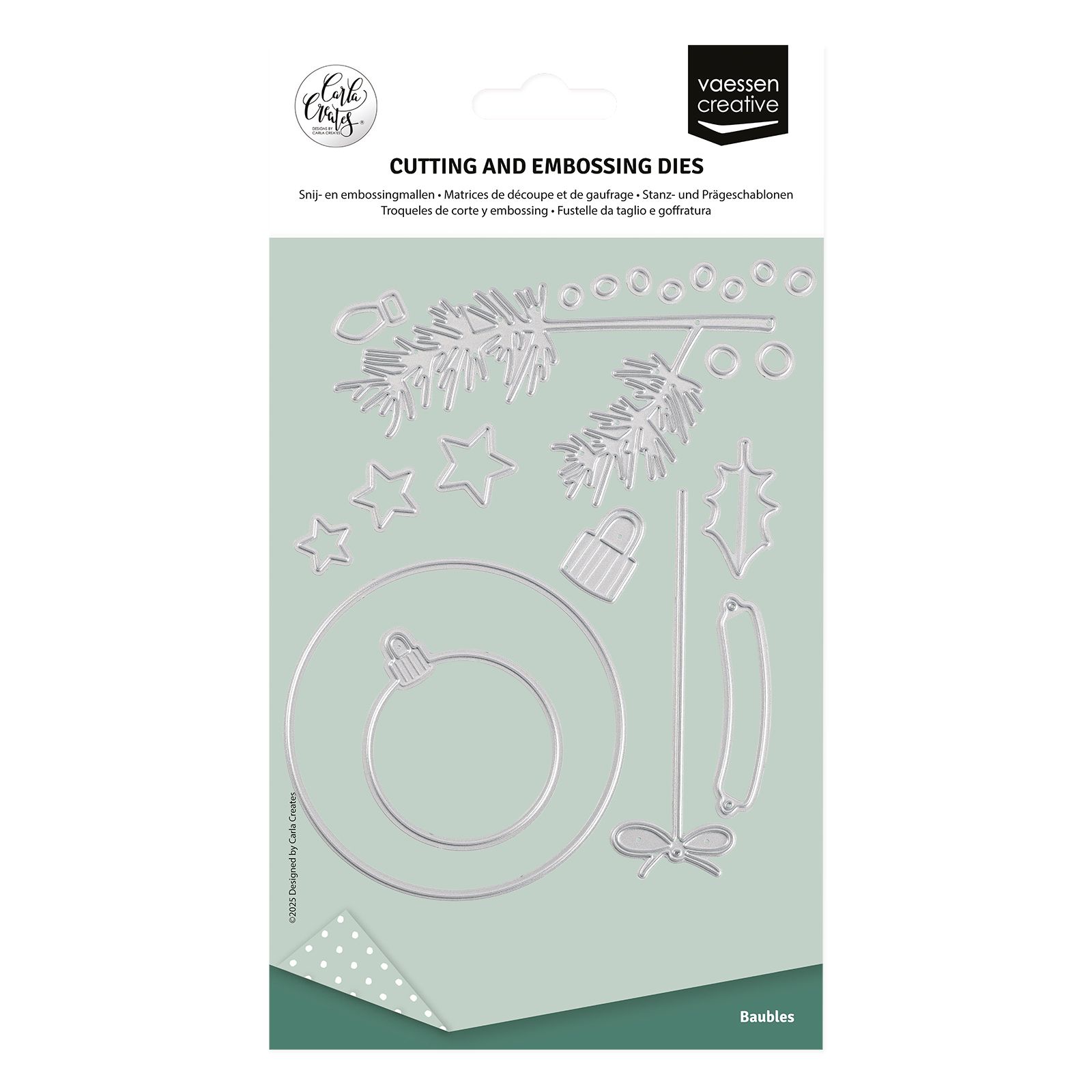 Vaessen Creative • Matrices de Découpe et de Gaufrage Décorations de Noël 15pcs