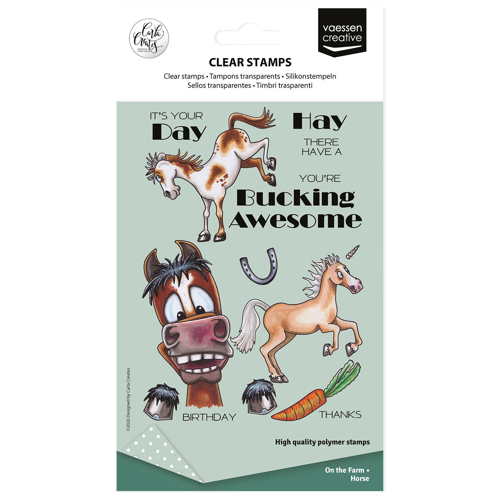 Vaessen Creative • Sellos Transparentes by Carla Creates Horse on the Farm 19pcs