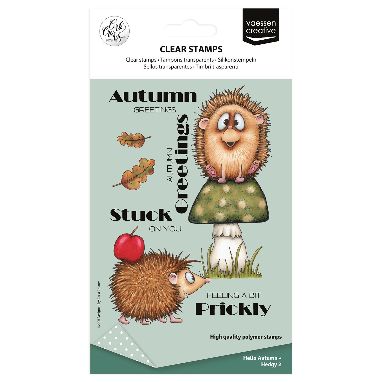 Vaessen Creative • Clear Stamps by Carla Creates Hedgy 2 15st.