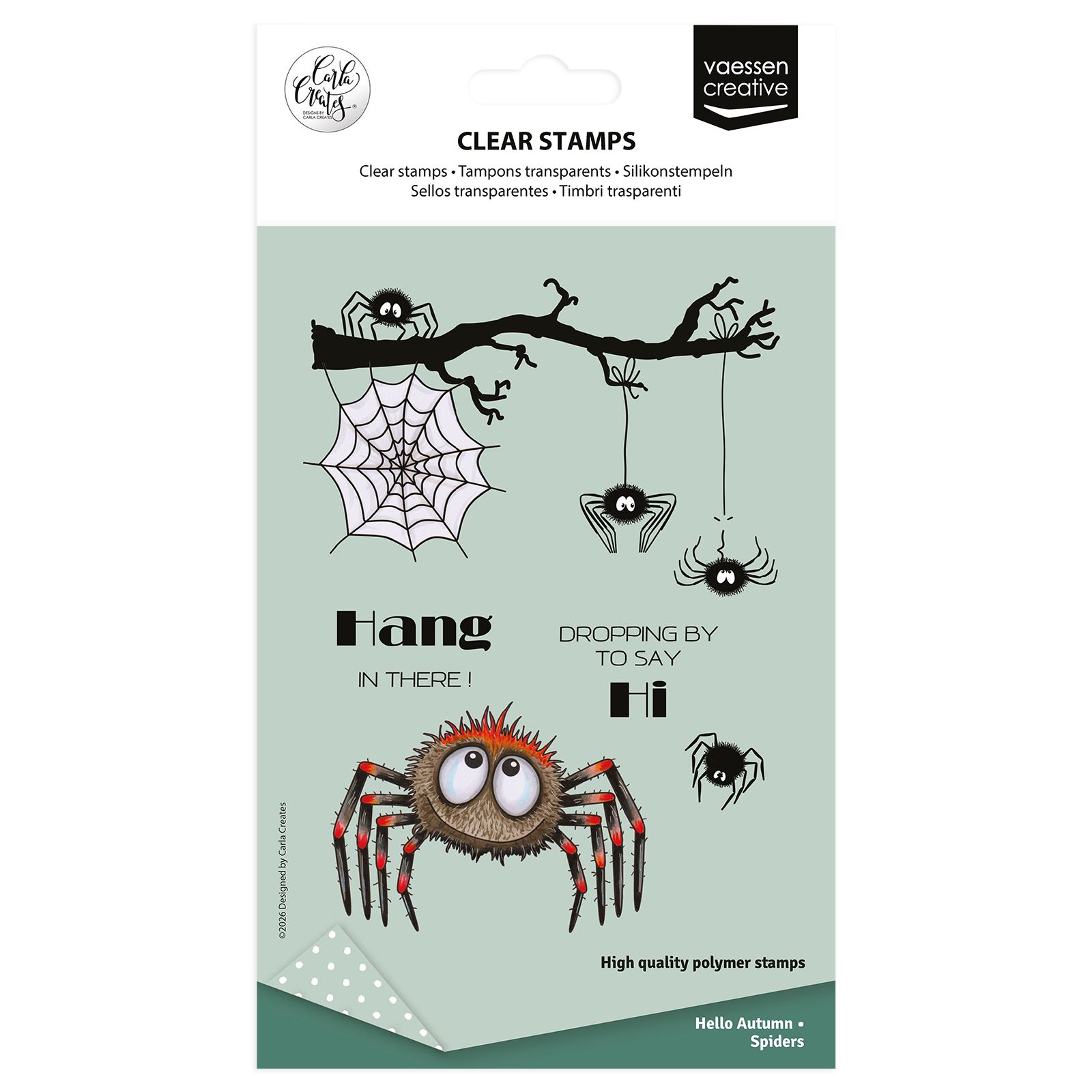 Vaessen Creative • Clear Stamps by Carla Creates Spiders 14st.