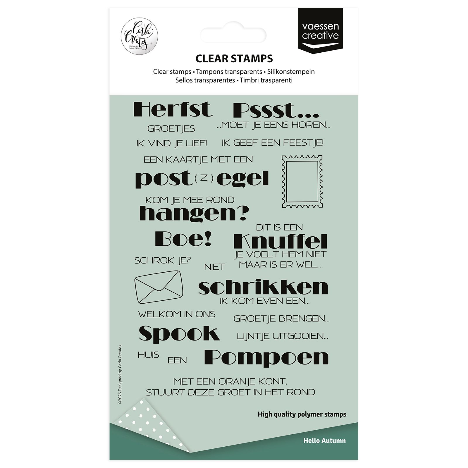 Vaessen Creative • Clear Stamps by Carla Creates Hello Autumn 29st.