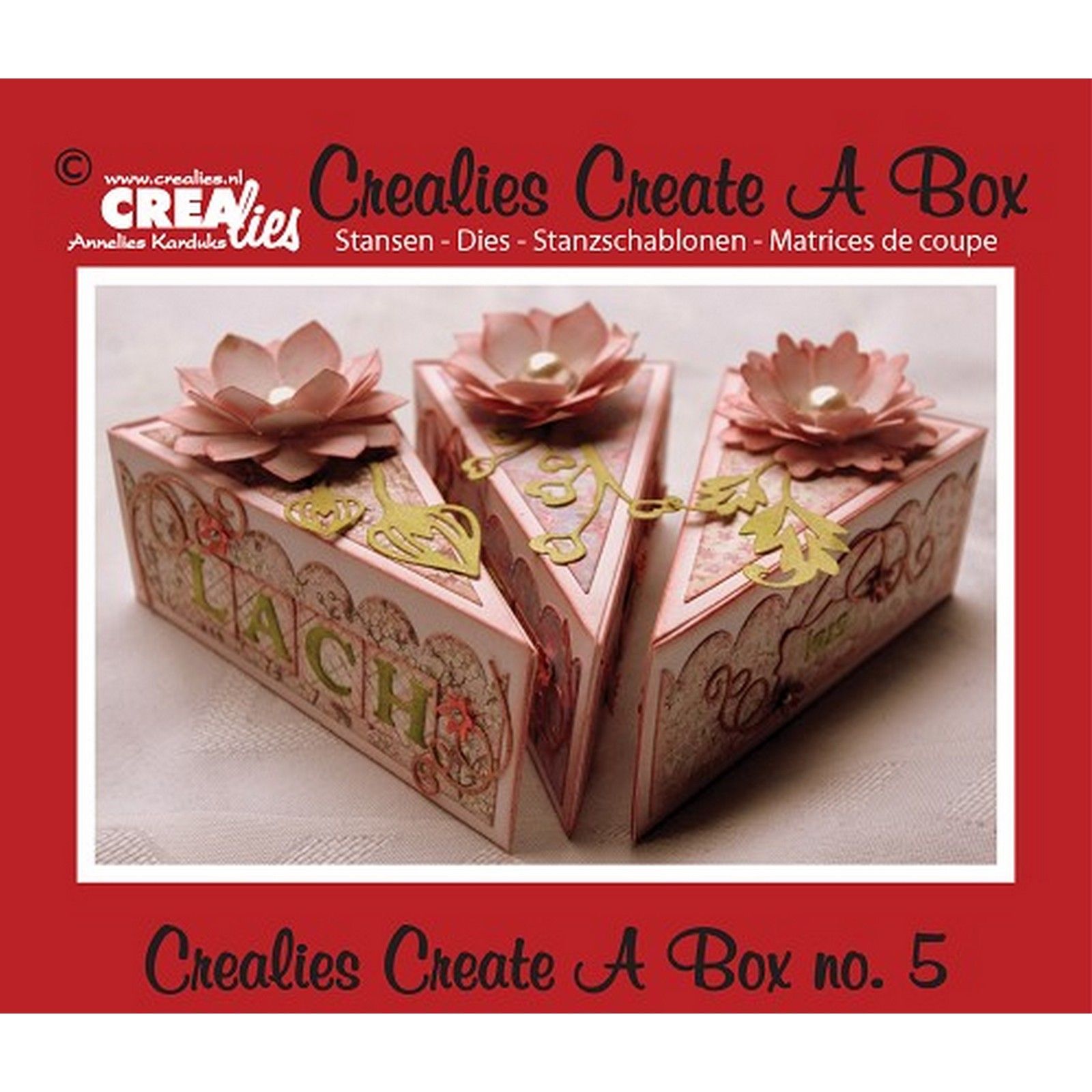 Crealies • Create A Box plantilla de corte no.5 Piece of cake