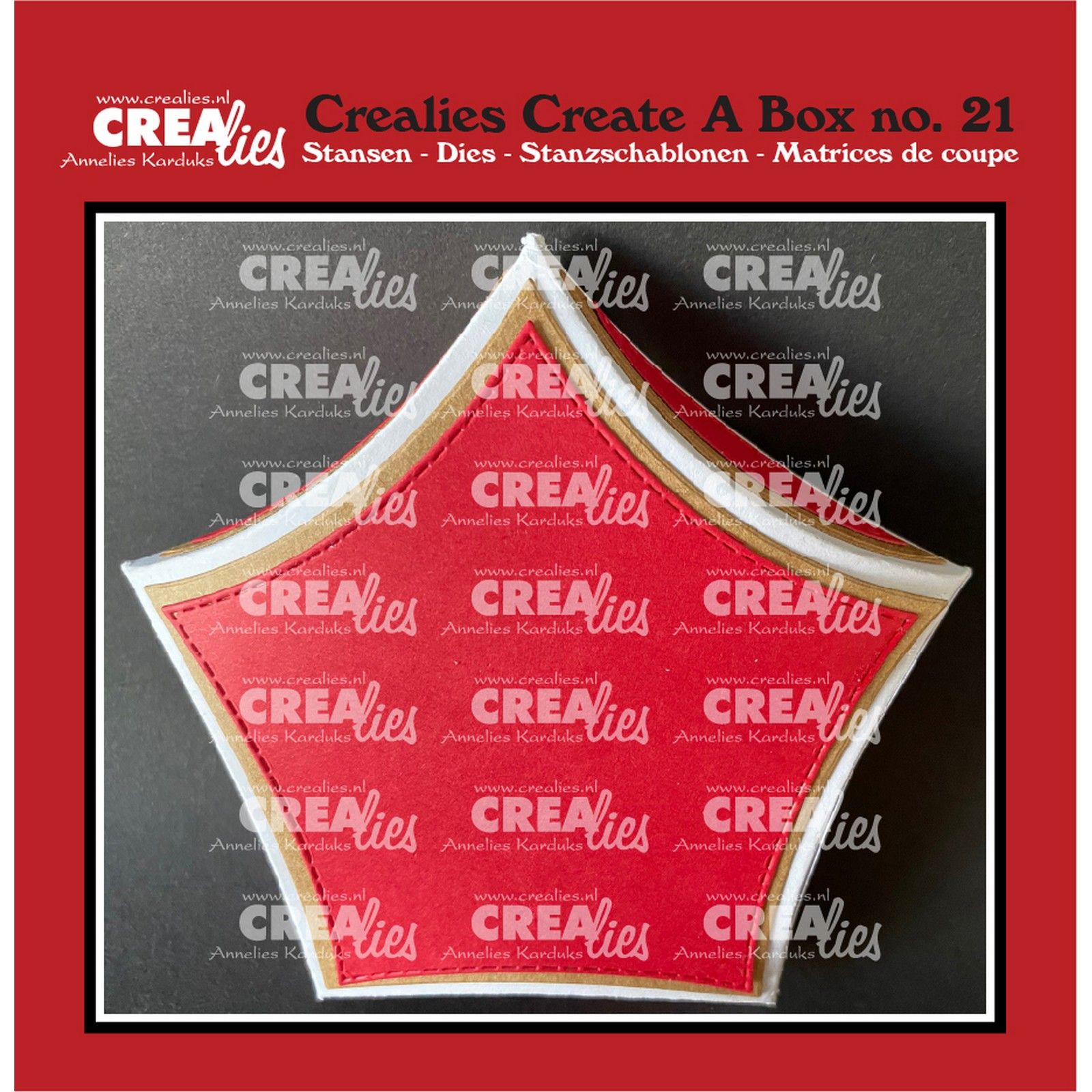 Crealies • Create A Box Kussendoosje met 5 Zijden