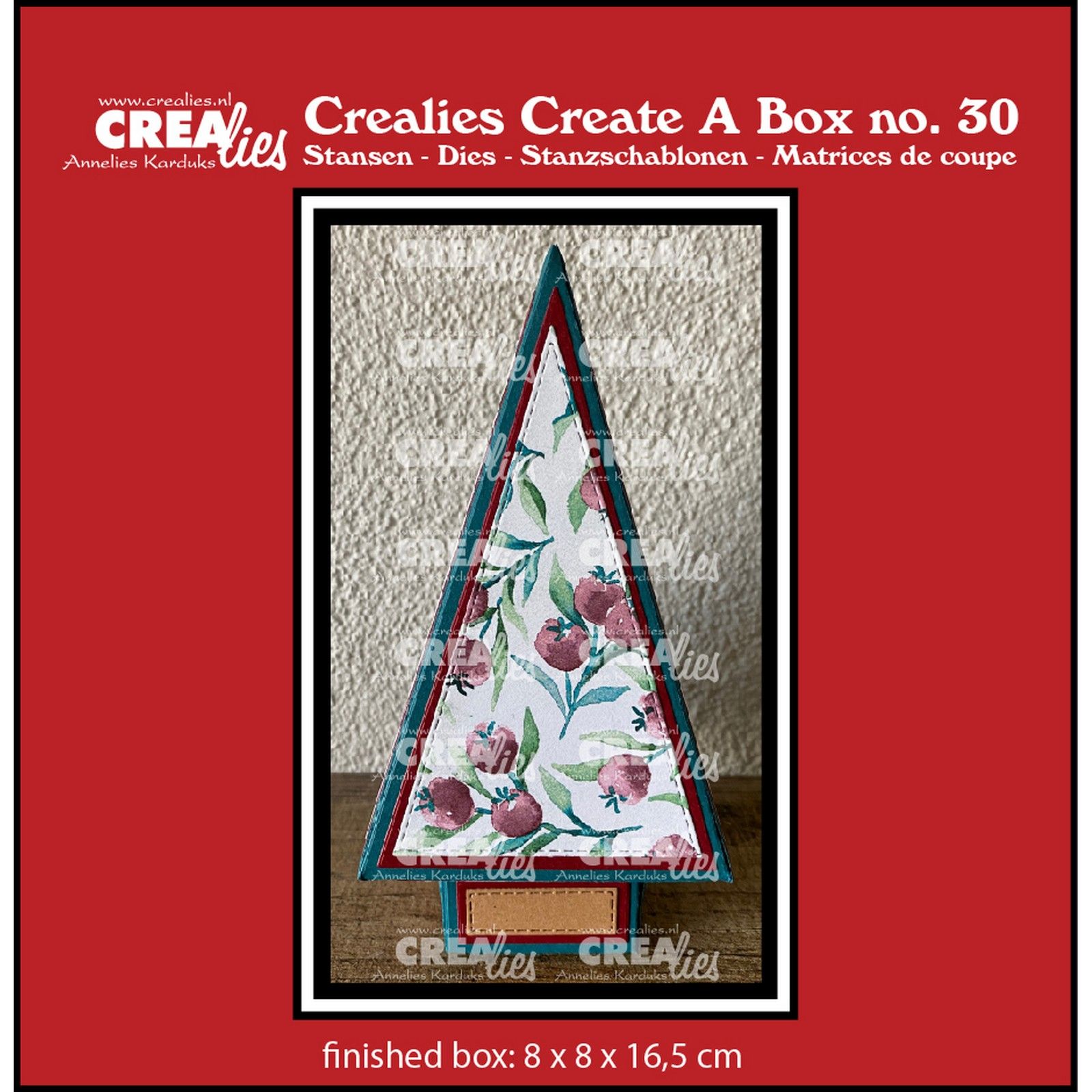 Crealies • Create A Box  Kerstboom doosje