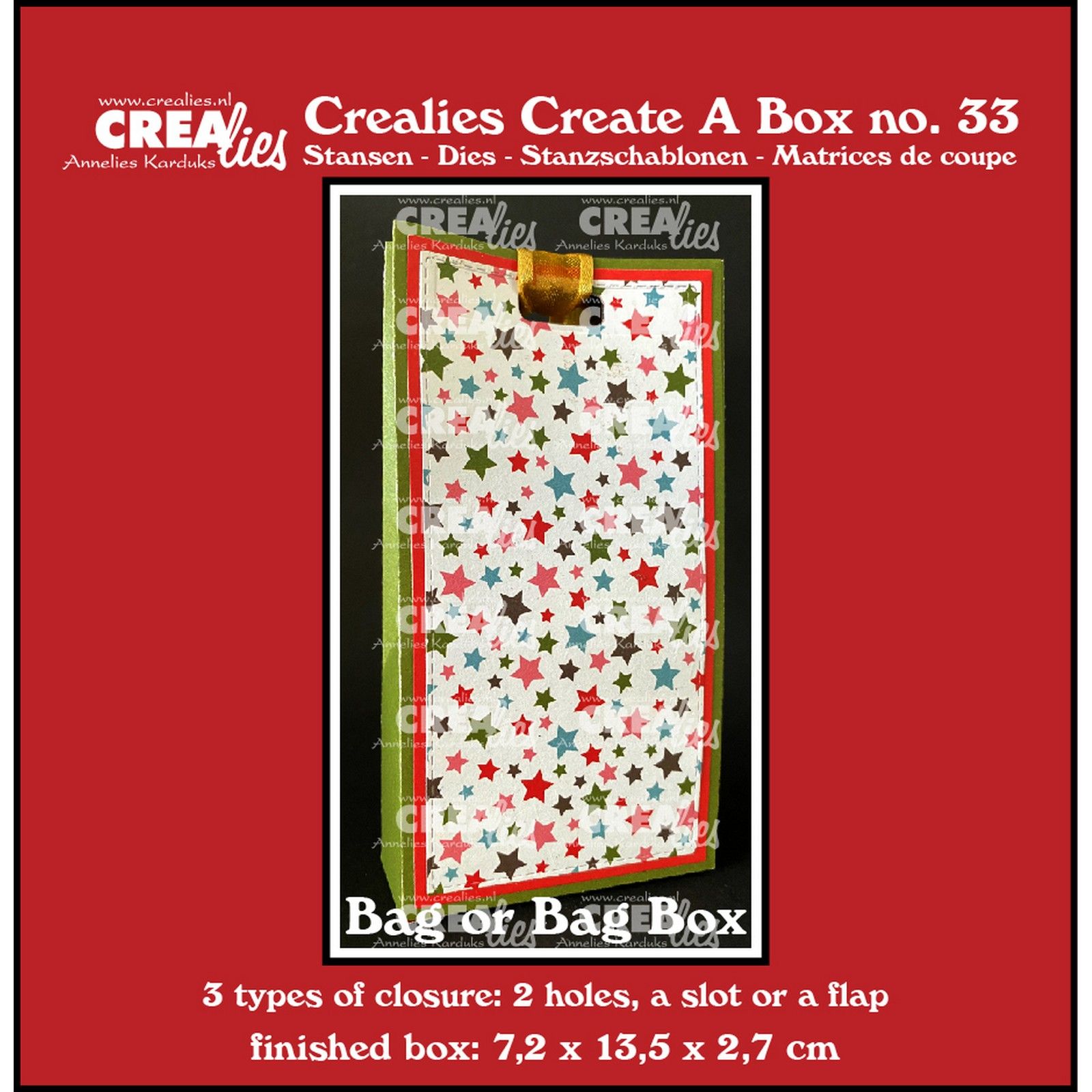 Crealies • Create A Box Zakdoosje / Cadeautasje (en voor advent)