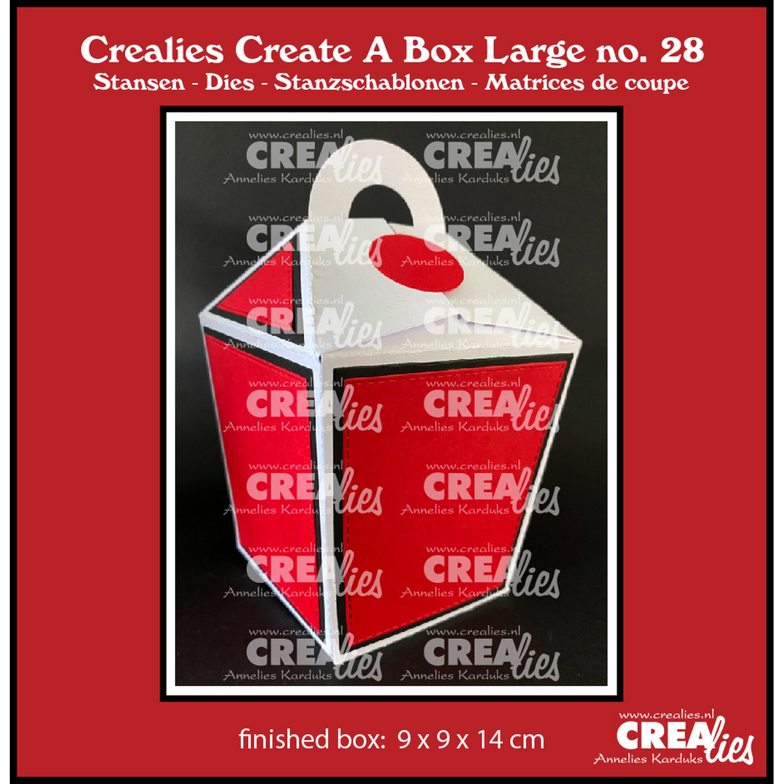 Crealies • Create A Box Large Closed Take Out Box With Handle Large