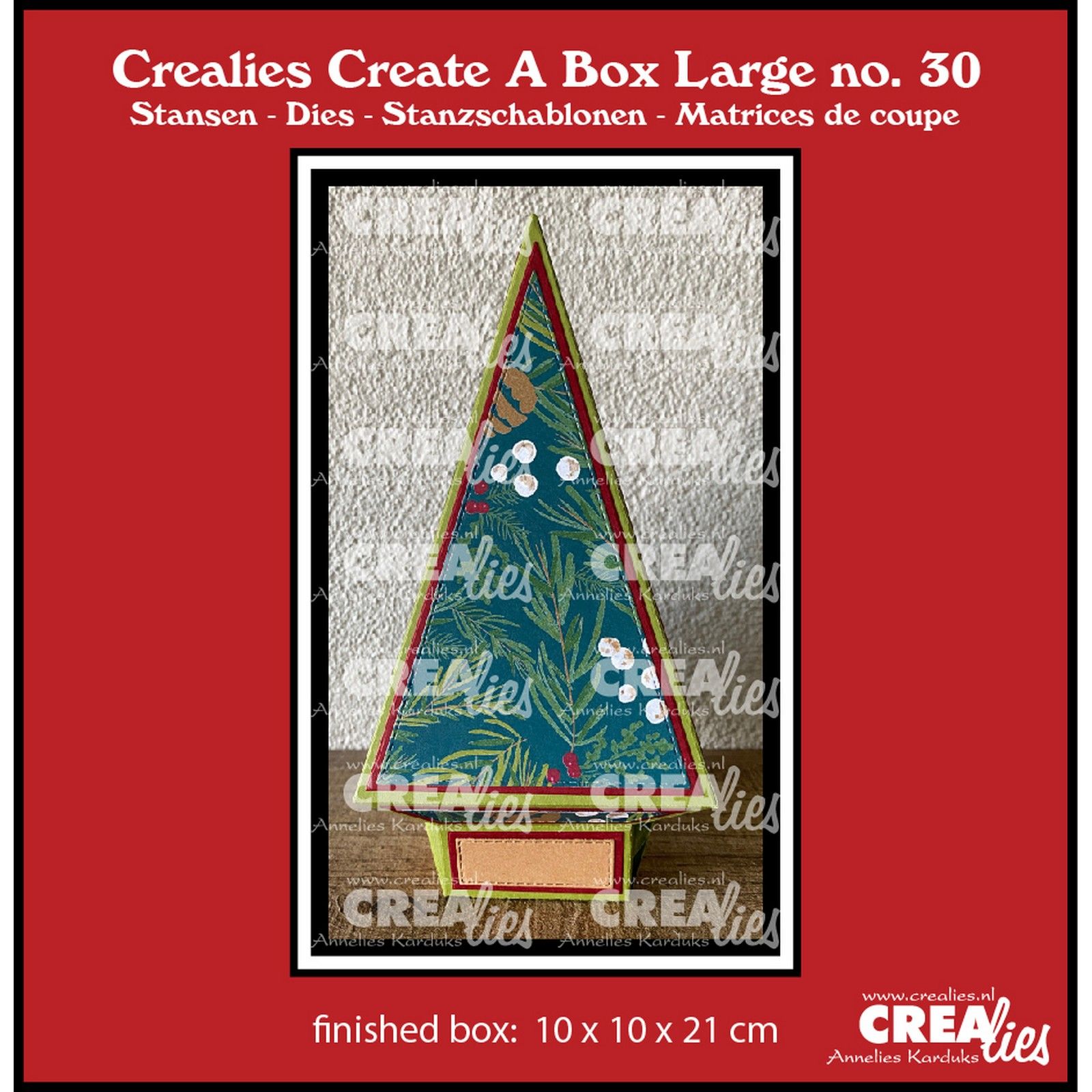 Crealies • Create A Box Large Christmas Tree Box Large
