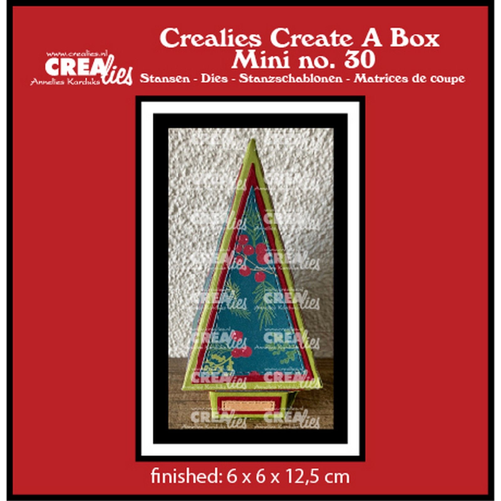 Crealies • Create A Box Mini Kerstboom doosje mini