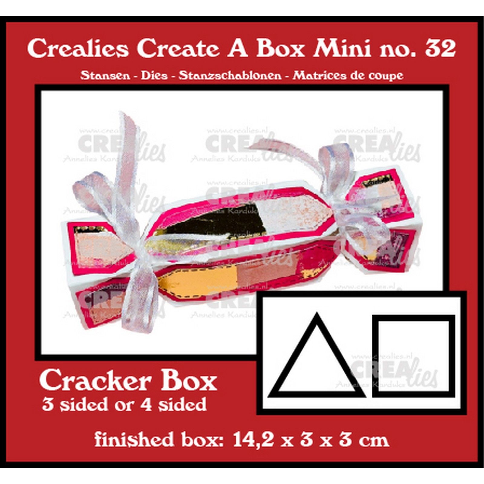 Crealies • Crackerbox (3 & 4 Sides) Cutting Dies  Mini