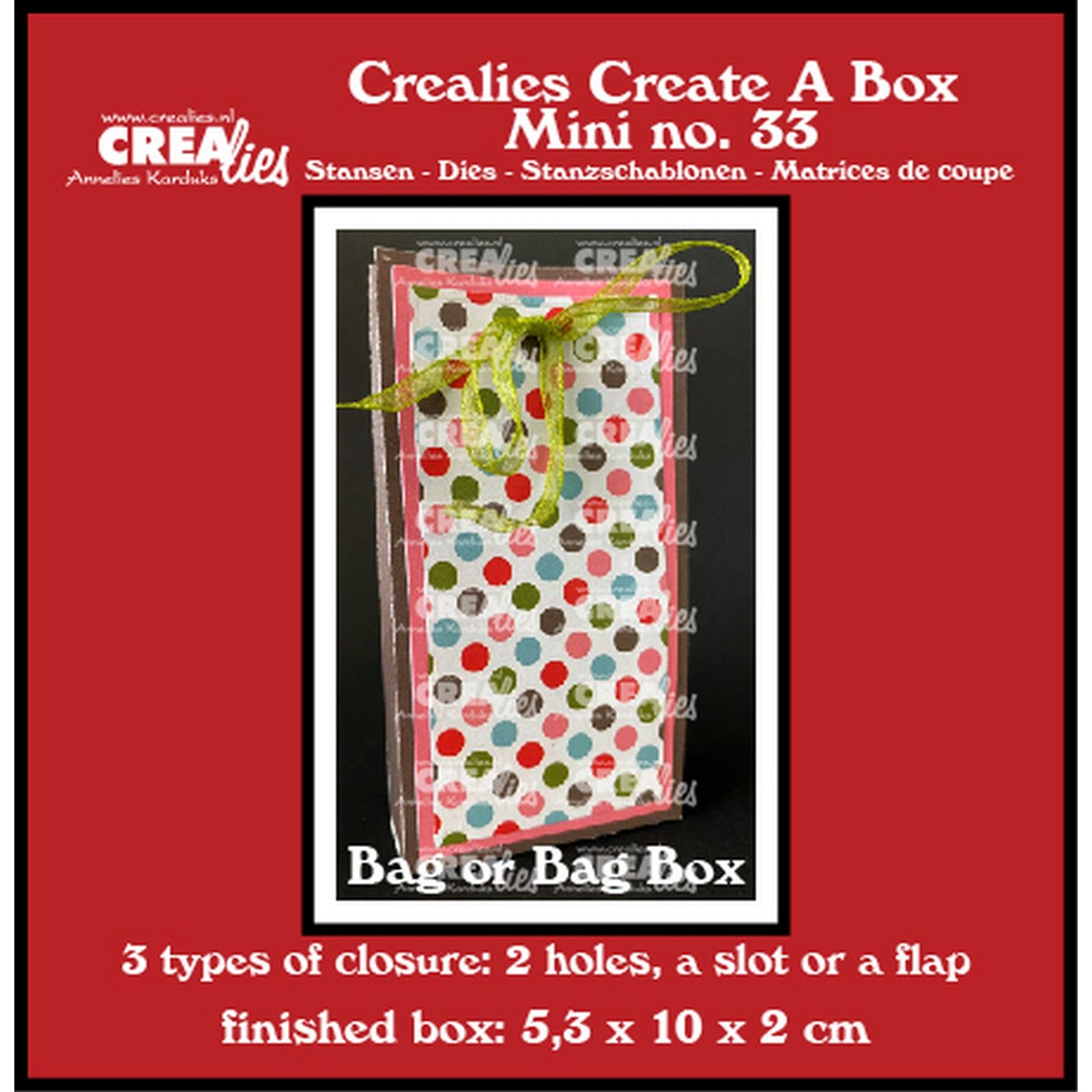 Crealies • Create A Box Mini Zakdoosje / Cadeautasje (en voor advent) mini