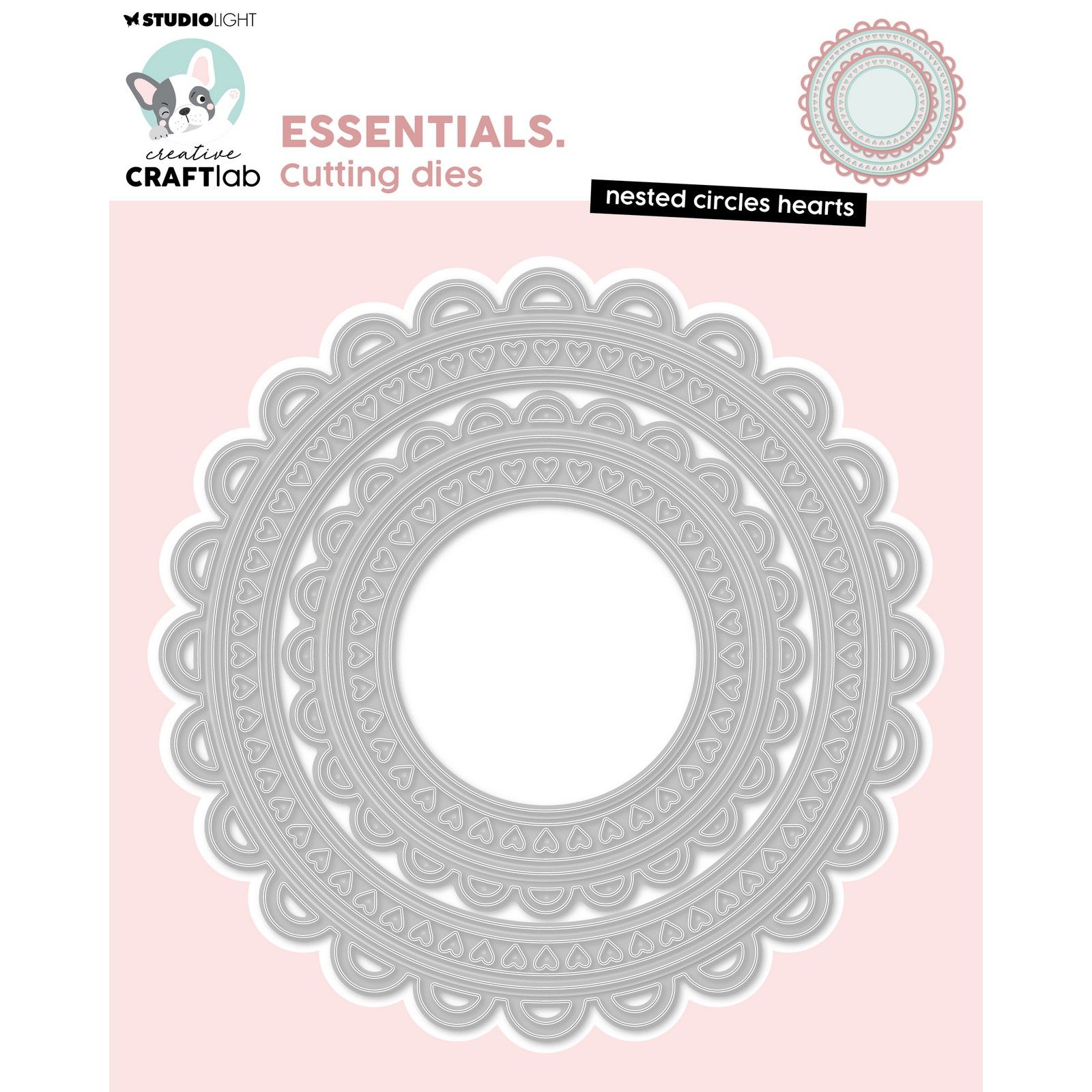 Creative Craftlab • Essentials Cutting Die Nested Circles Hearts