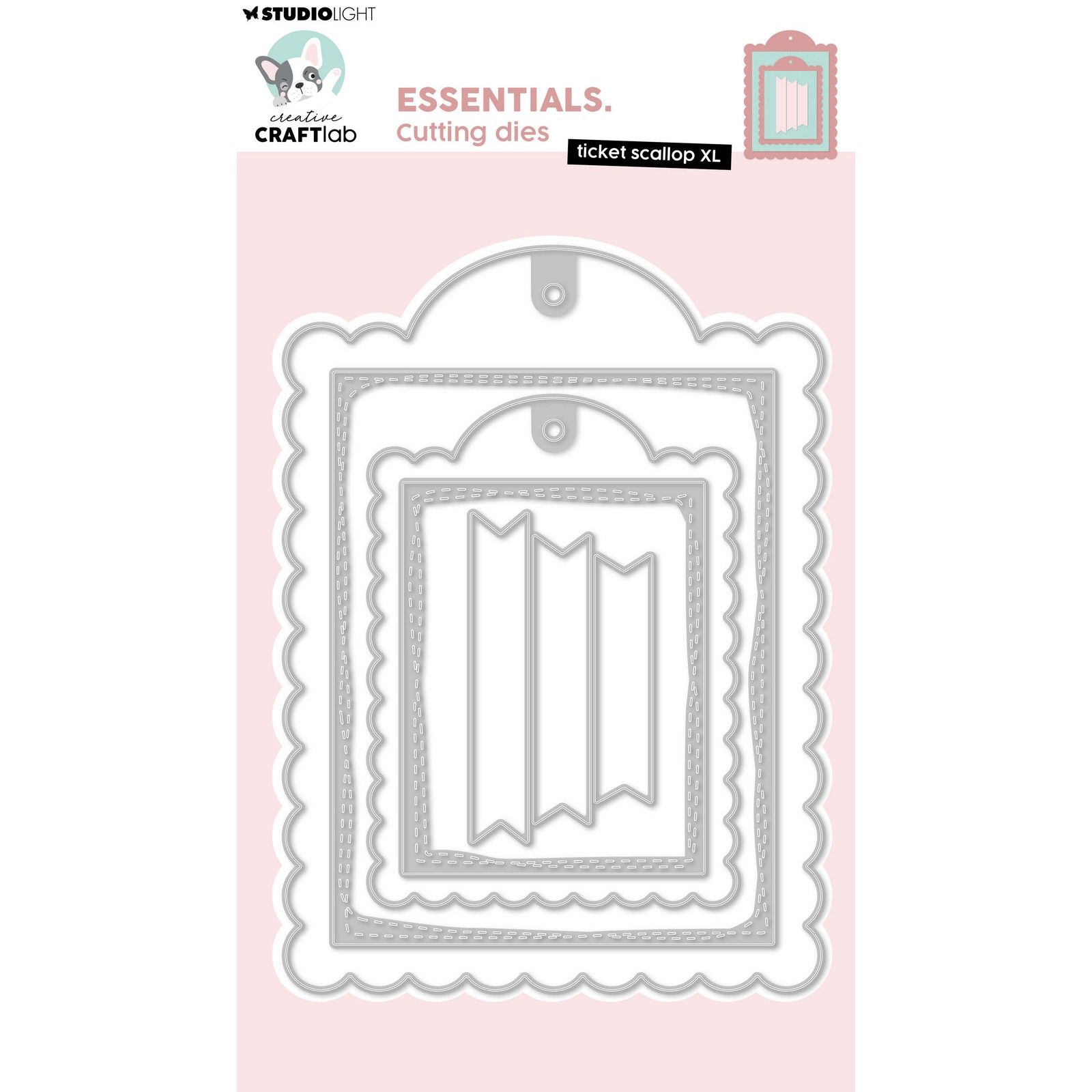 Creative Craftlab • Cutting Die Ticket scallop XL Essentials  