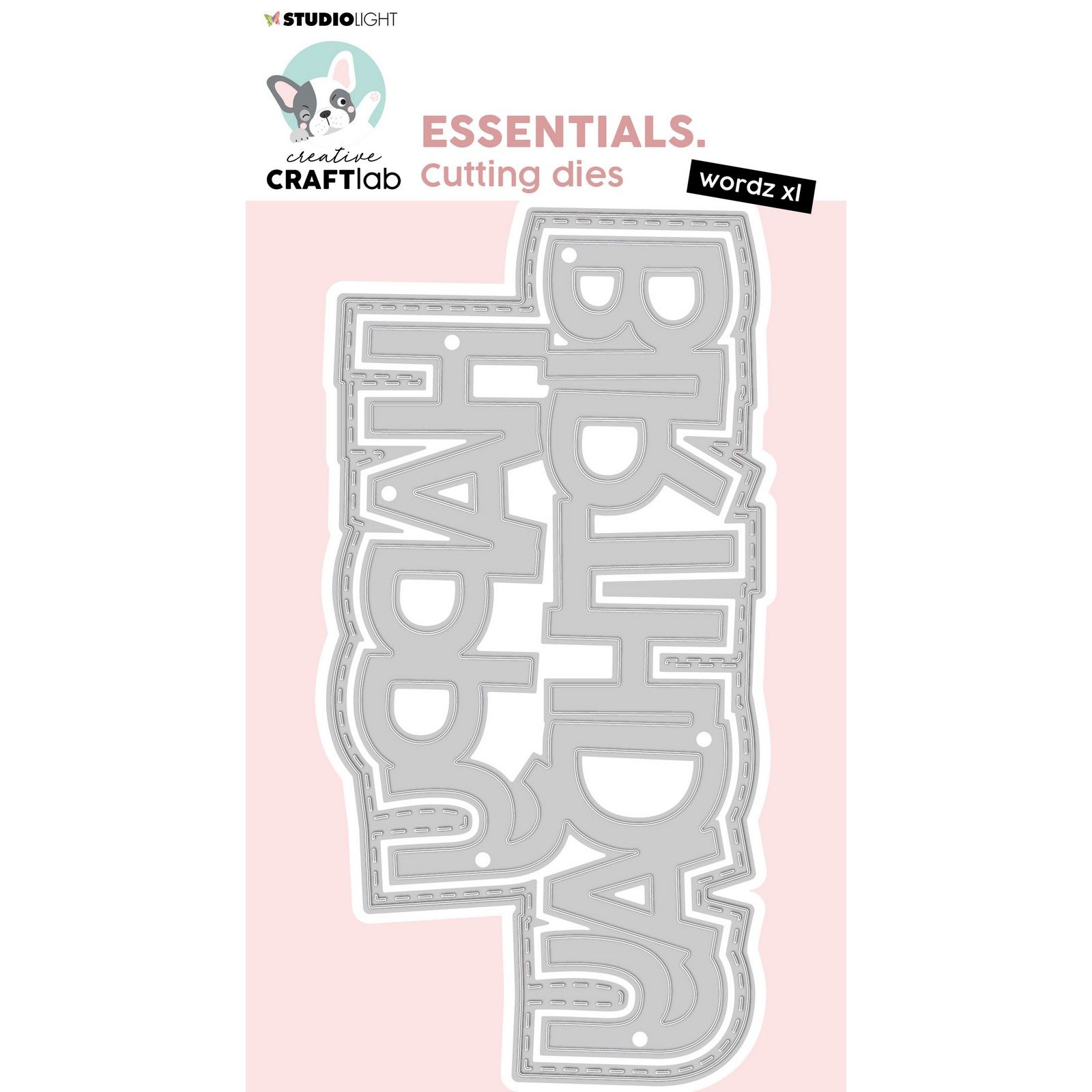 Creative Craftlab • Essentials Fustella da Taglio Wordz XL Happy Birthday