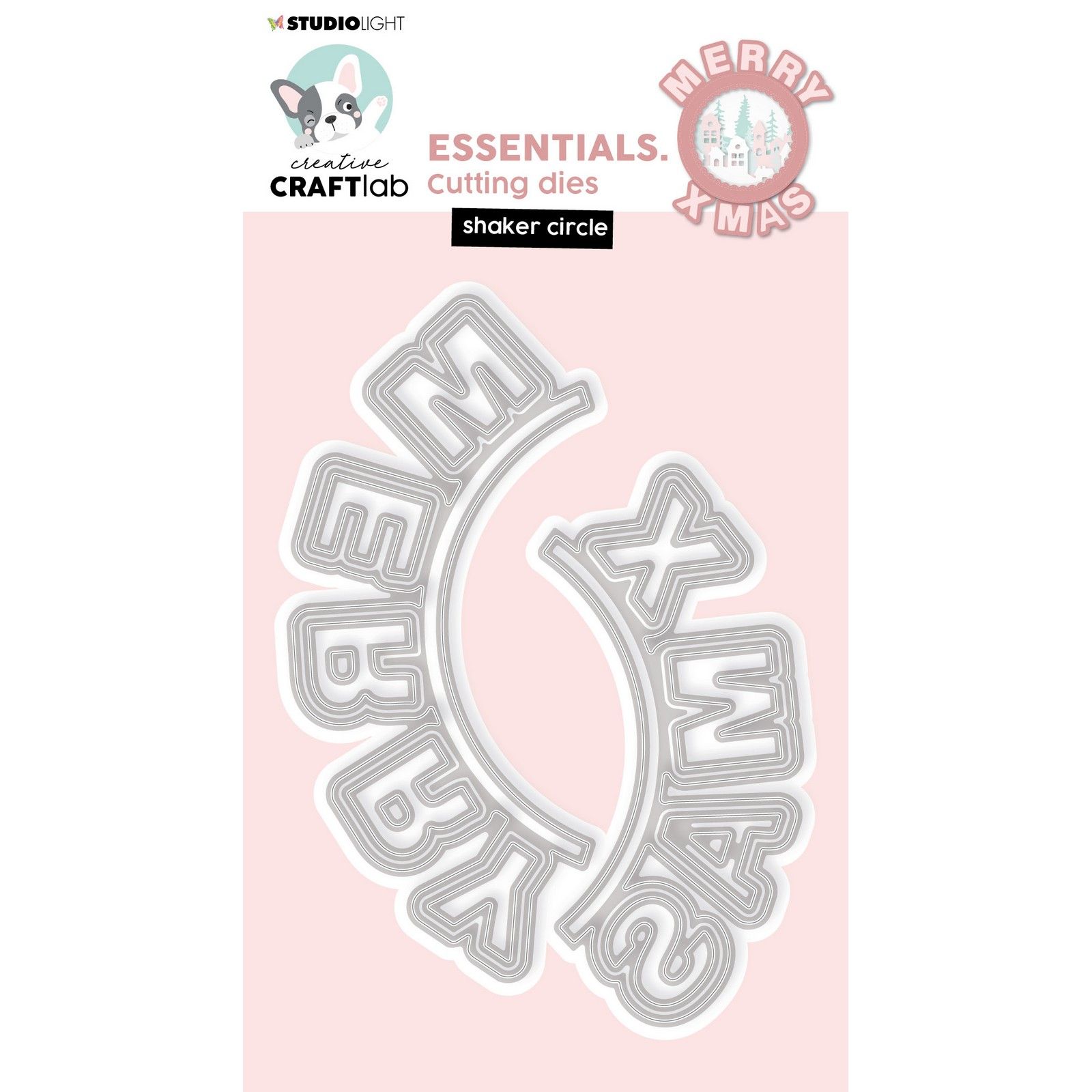 Creative Craftlab • Essentials Wordz XL Cutting Die Merry X mas round