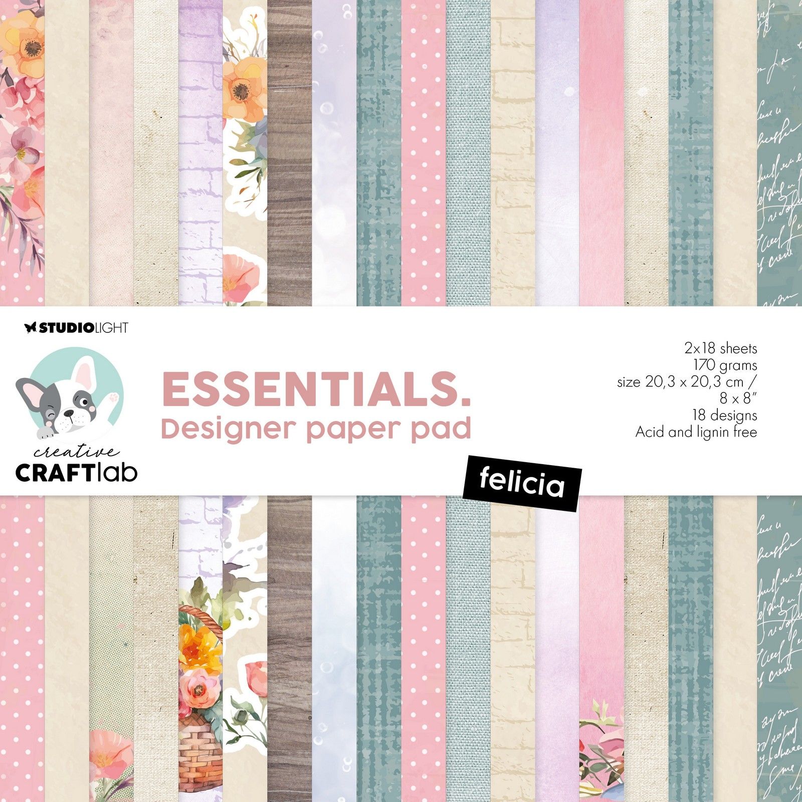 Creative Craft Lab • Essentials Designer Paper Pad Felicia
