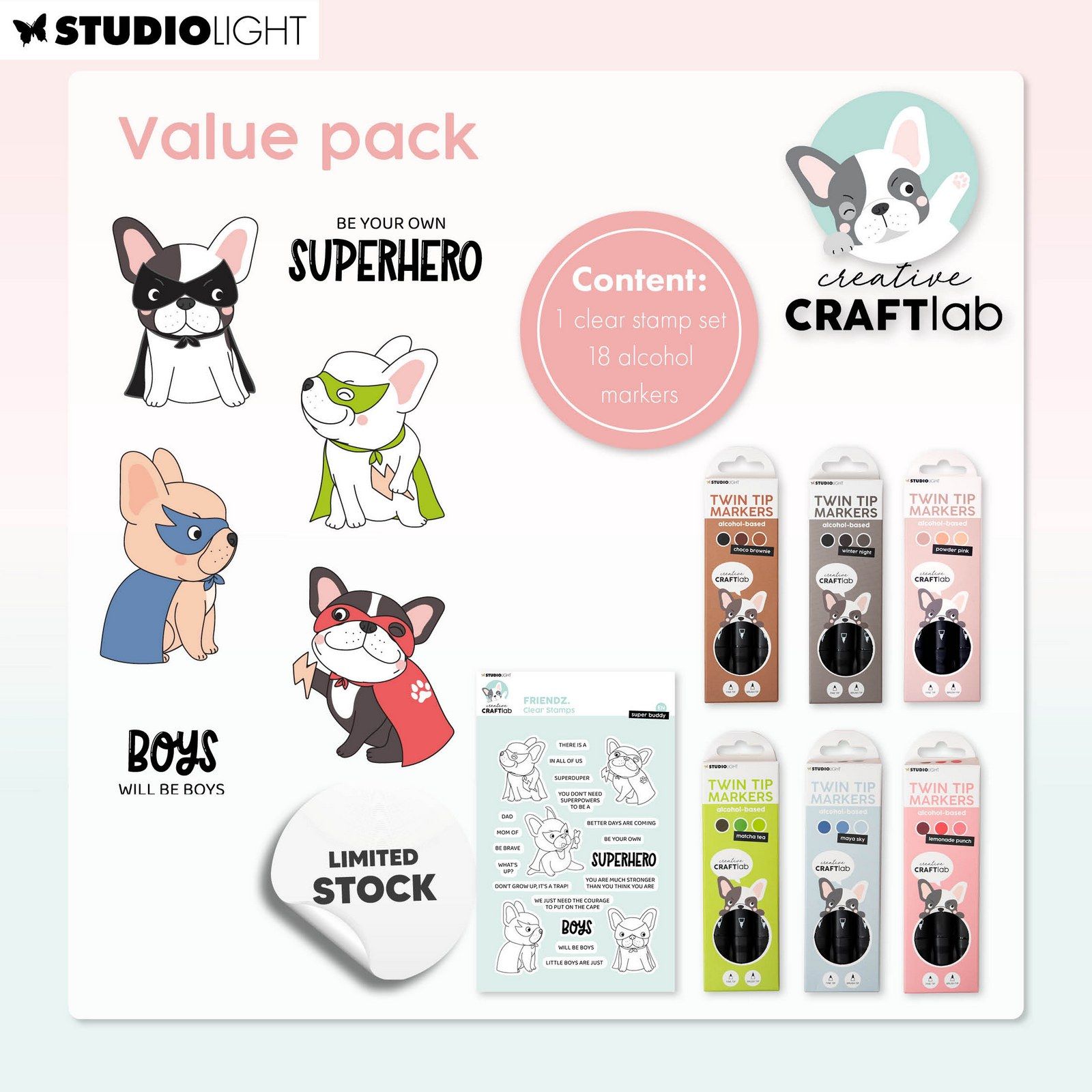 Creative Craftlab • Essentials Value Pack Twin Tip Markers