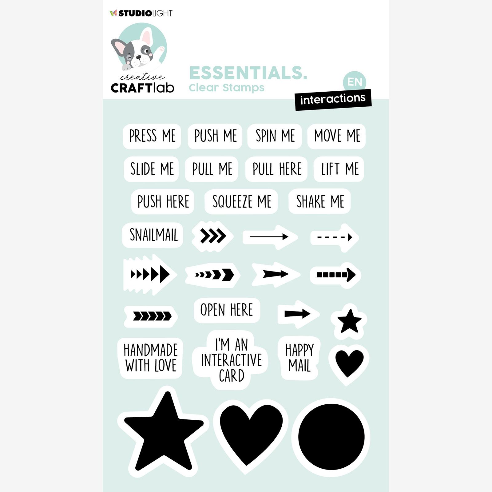 Creative Craftlab • Essentials Clear Stamp Text Interactions For Slider Pop-Up