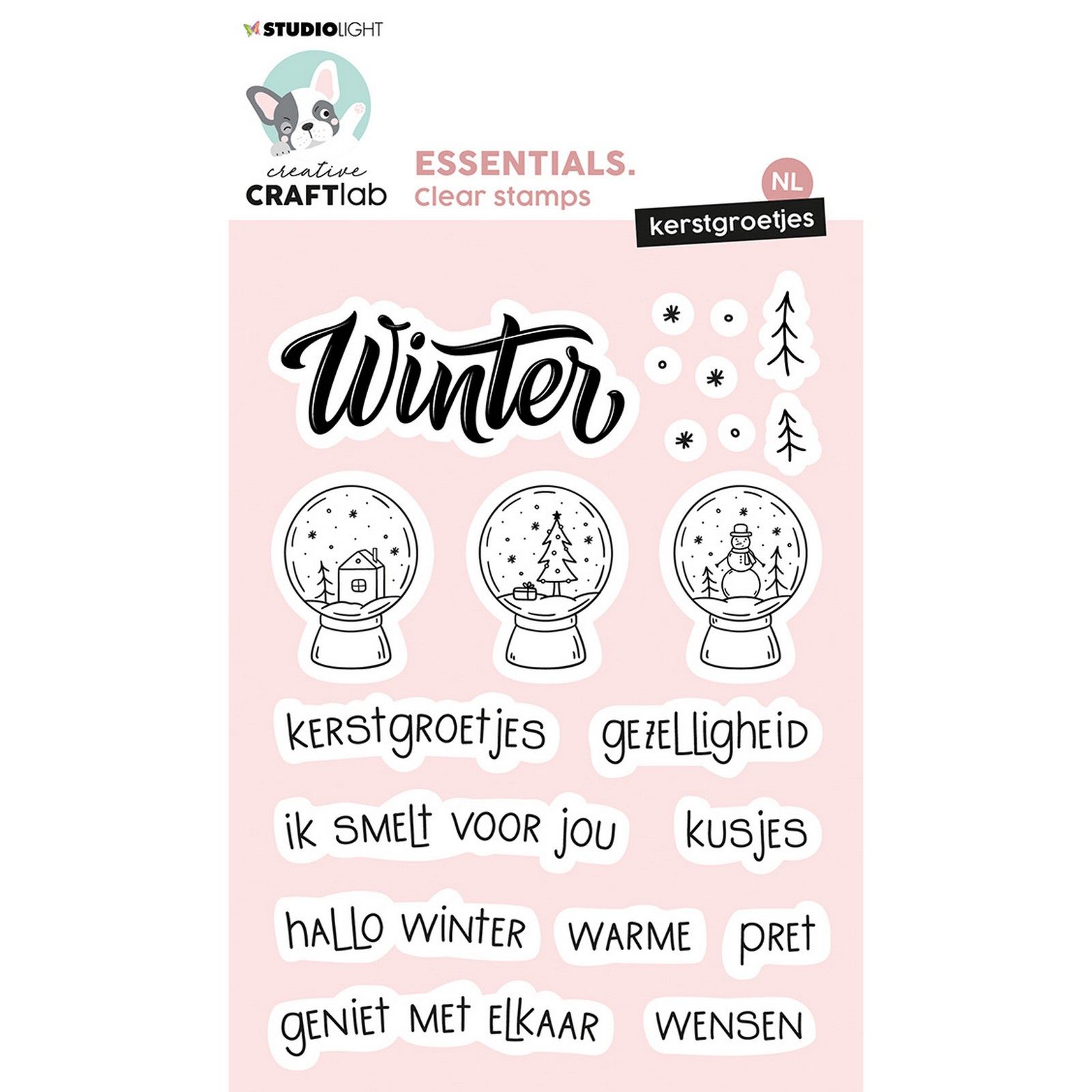 Creative Craftlab • Essentials Clear Stamp Kerst & Winter Groetjes NL