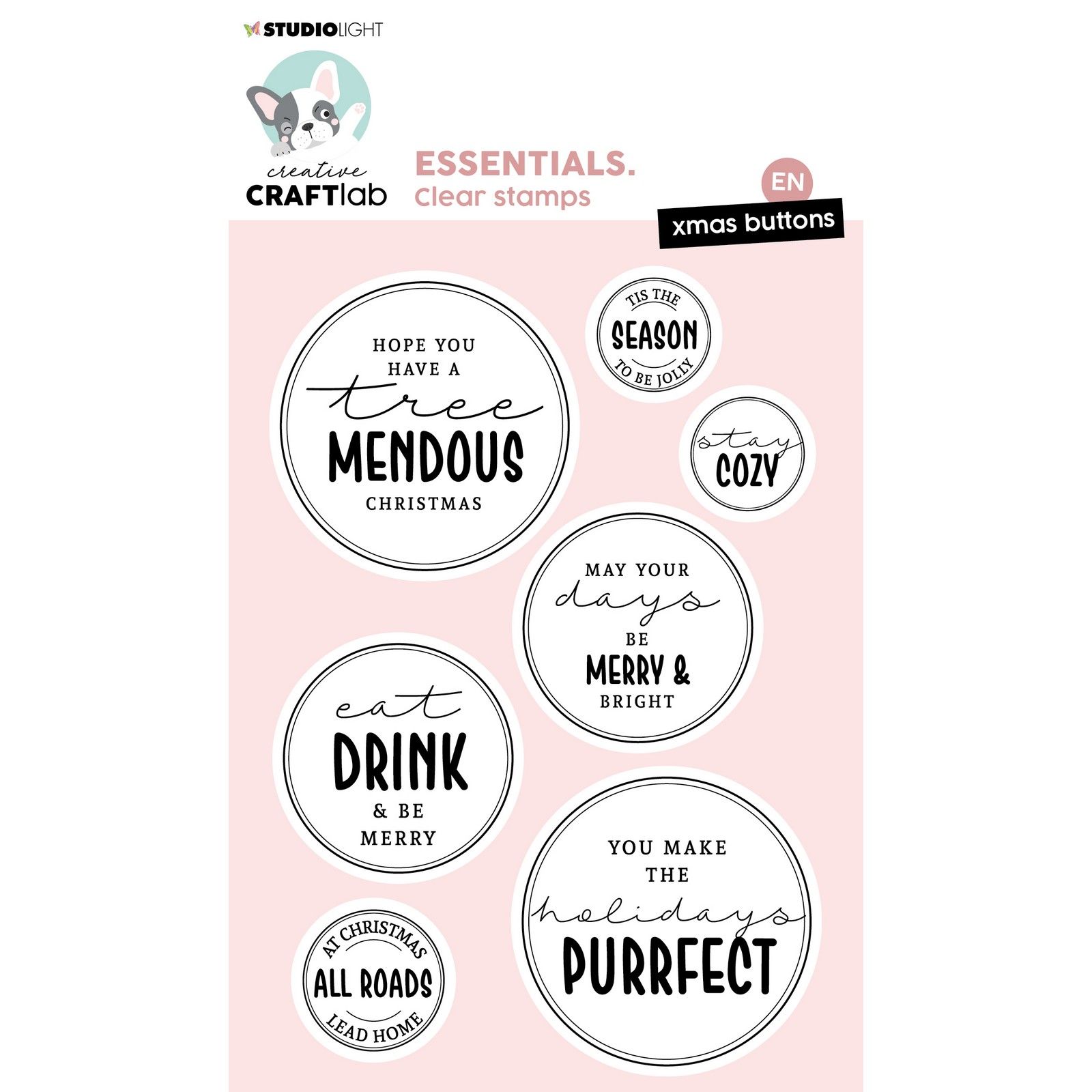 Creative Craftlab • Essentials Tampon Transparent Xmas Buttons