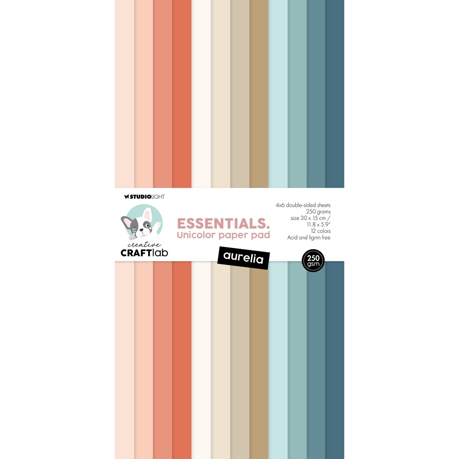 Creative Craftlab • Essentials Unicolor Paper Pad Aurelia 250Gsm