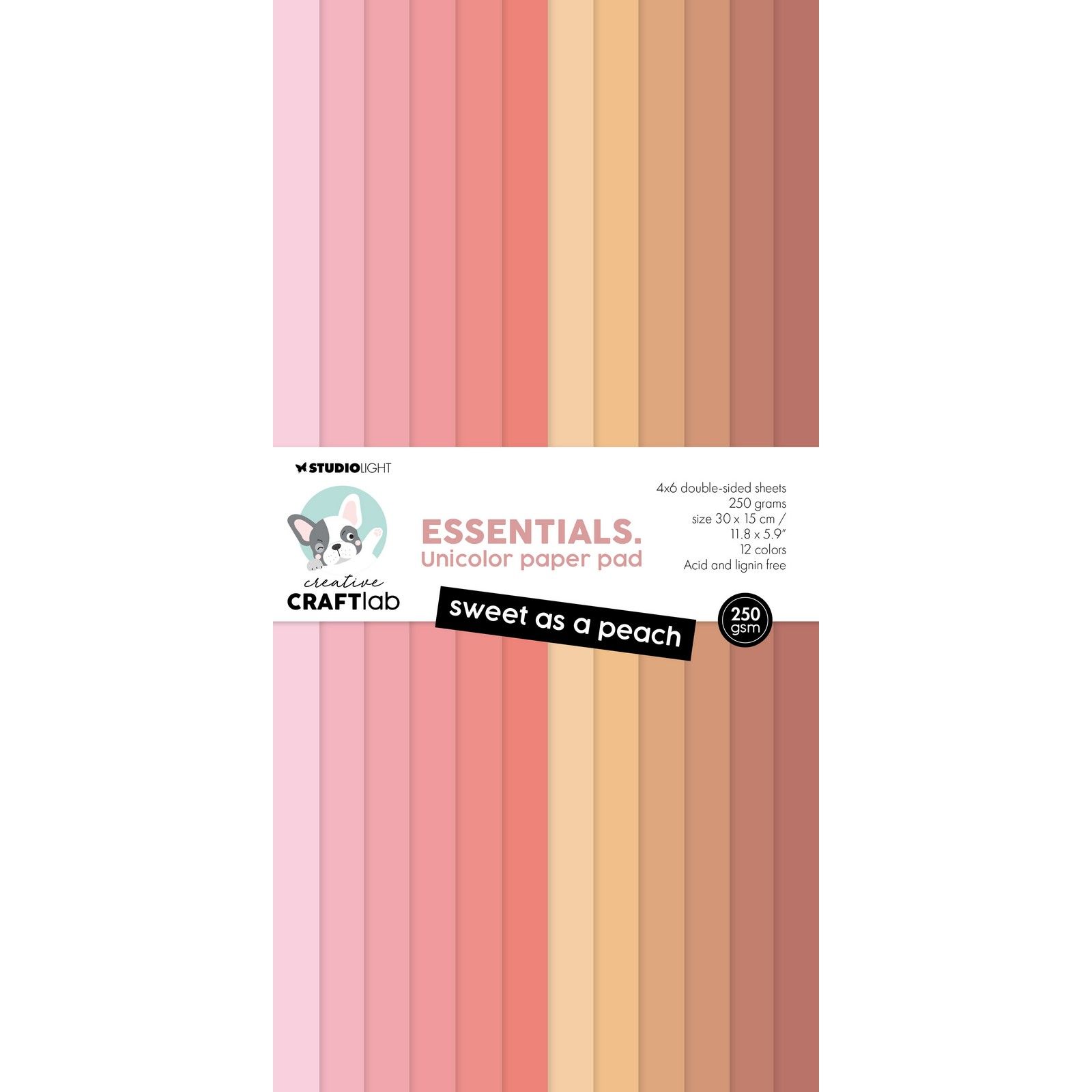 Creative Craftlab • Essentials Unicolor paper pad Sweet as a peach