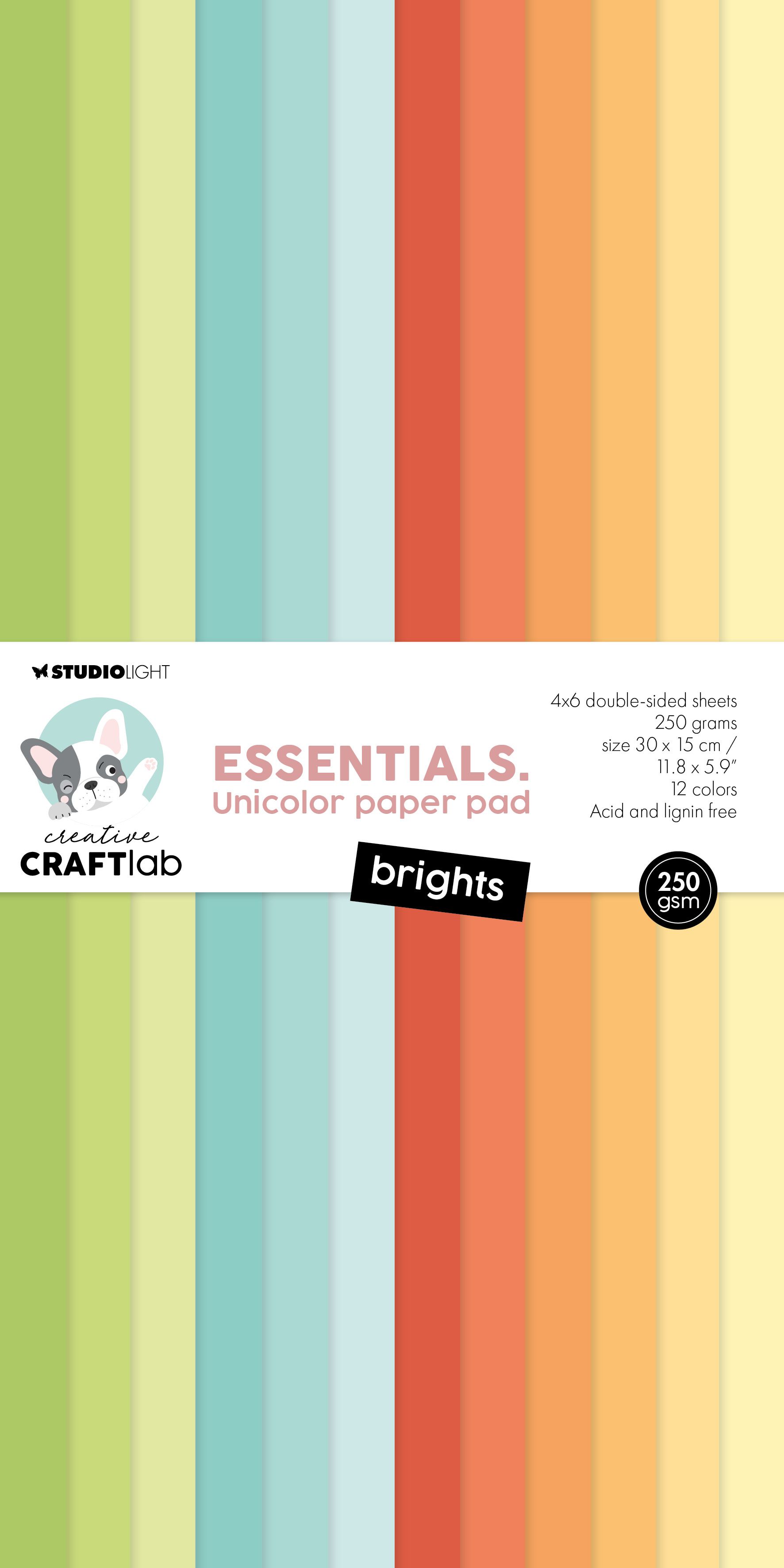 Creative Craftlab • Essentials Unicolor Paper Pad Brights