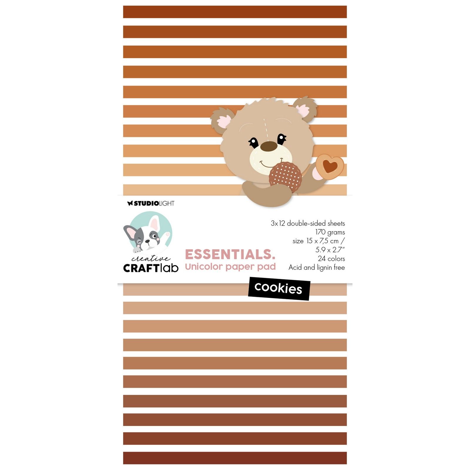 Creative Craftlab • Essentials Unicolor paper pad Cookies
