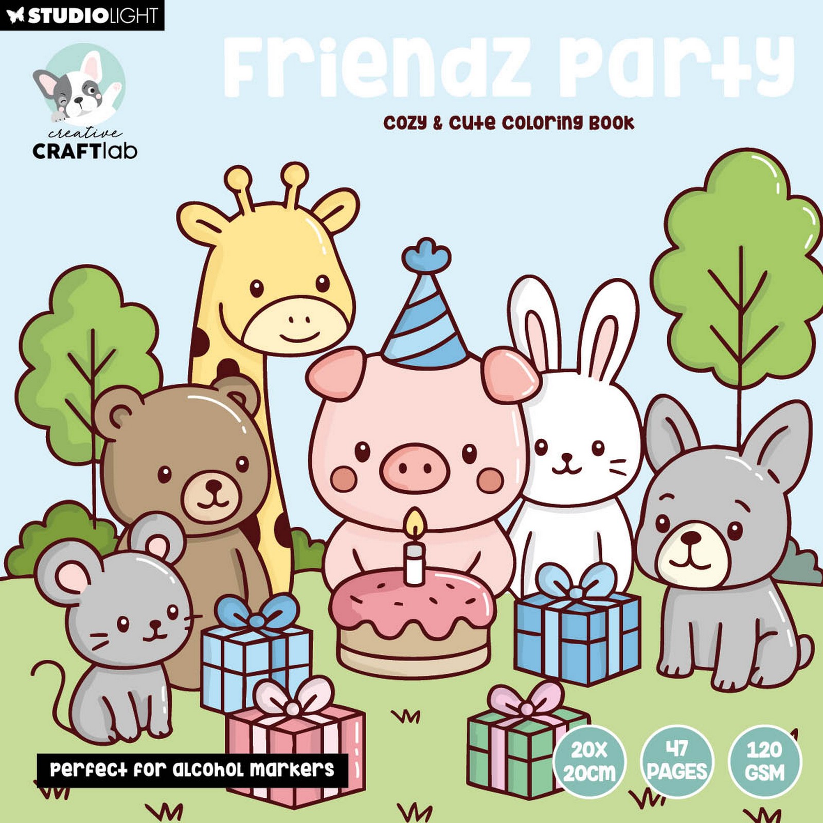 Creative Craftlab • Friendz Coloring Book Cozy Party 200x200x7mm 48 Sheets