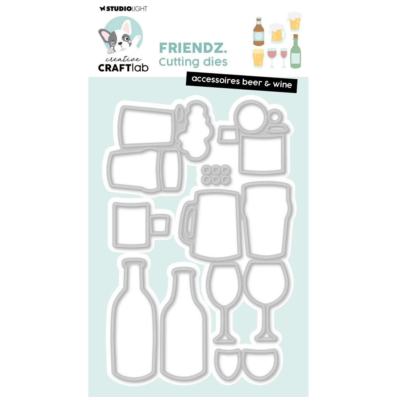 Creative Craftlab • Friendz Cutting Die Accessoires beer & wine