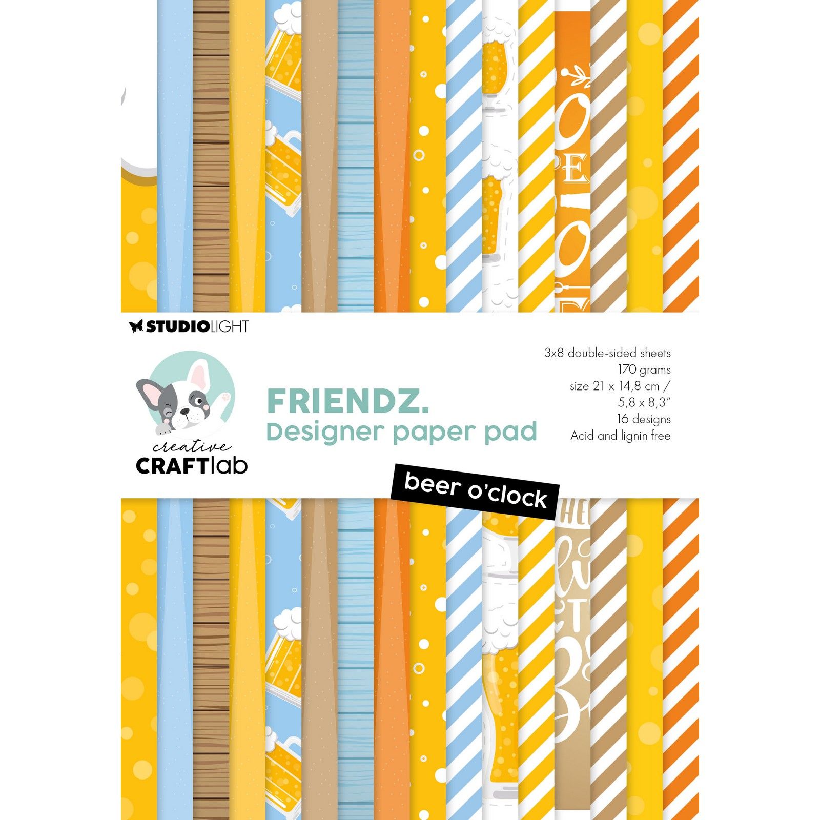 Creative Craftlab • Friendz Design paper pad Beer O'clock