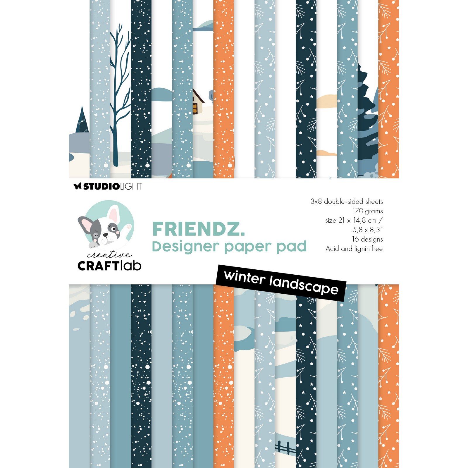 Creative Craftlab • Friendz Design Paper Pad Winter Landscape