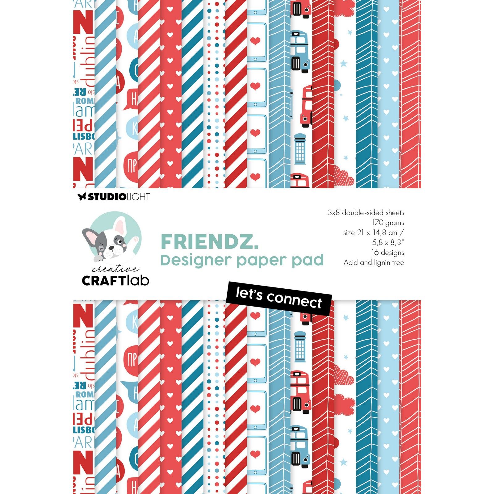 Creative Craft Lab • Friendz Designer Paper Pad Let's Connect