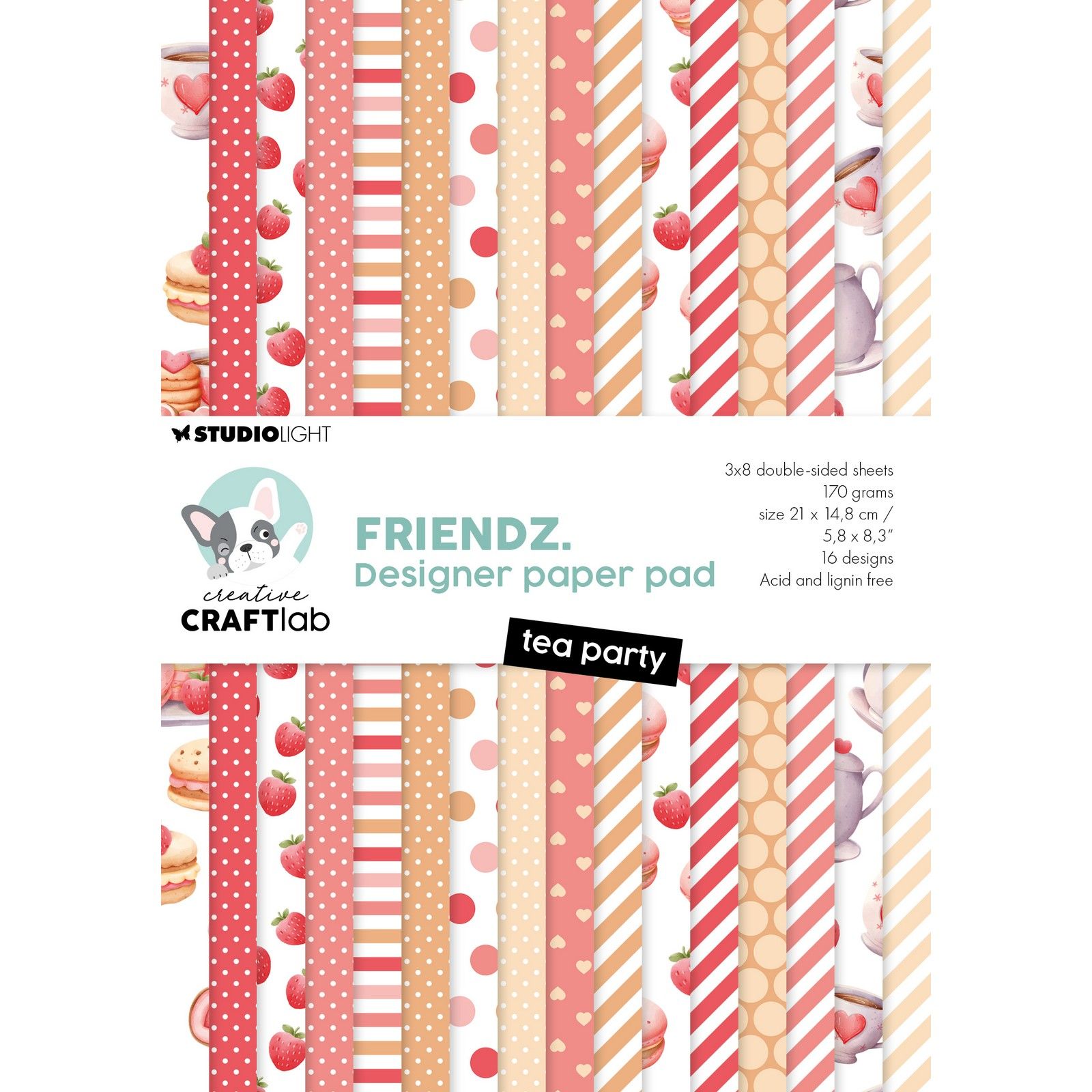 Creative Craftlab • Friendz Design paper pad Tea party