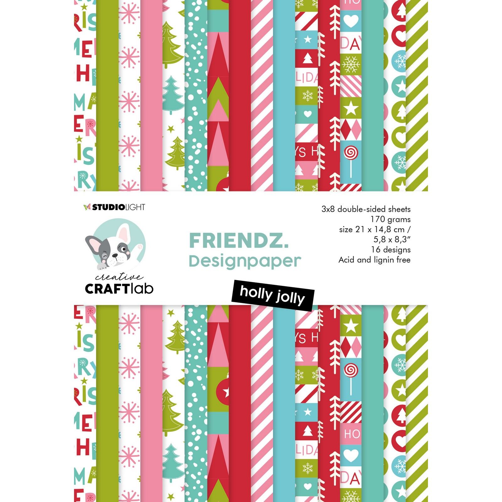 Creative Craftlab • Friendz Paper Pad Holly jolly