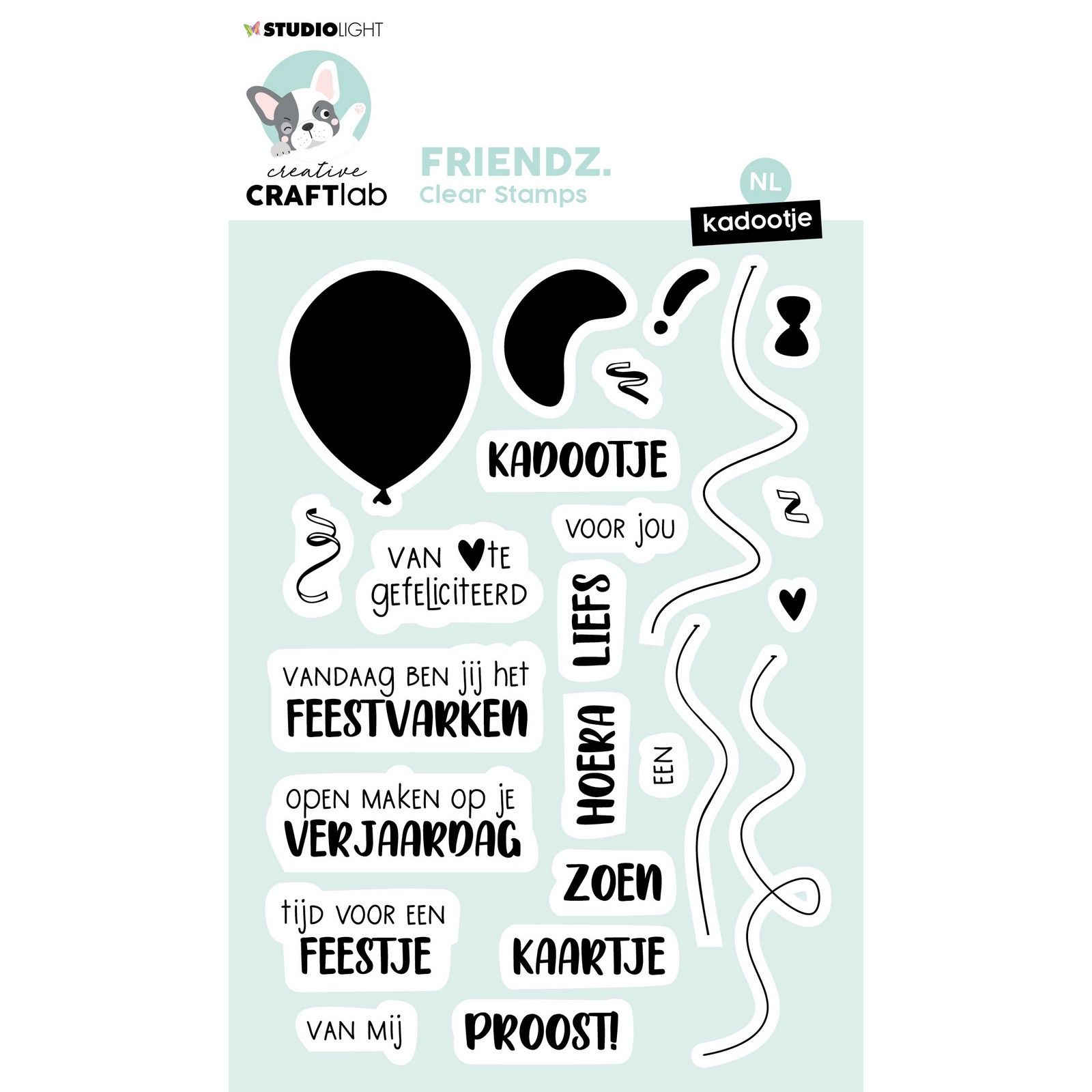 Creative Craftlab • Friendz Sello Transparente Dutch Text Kadootje