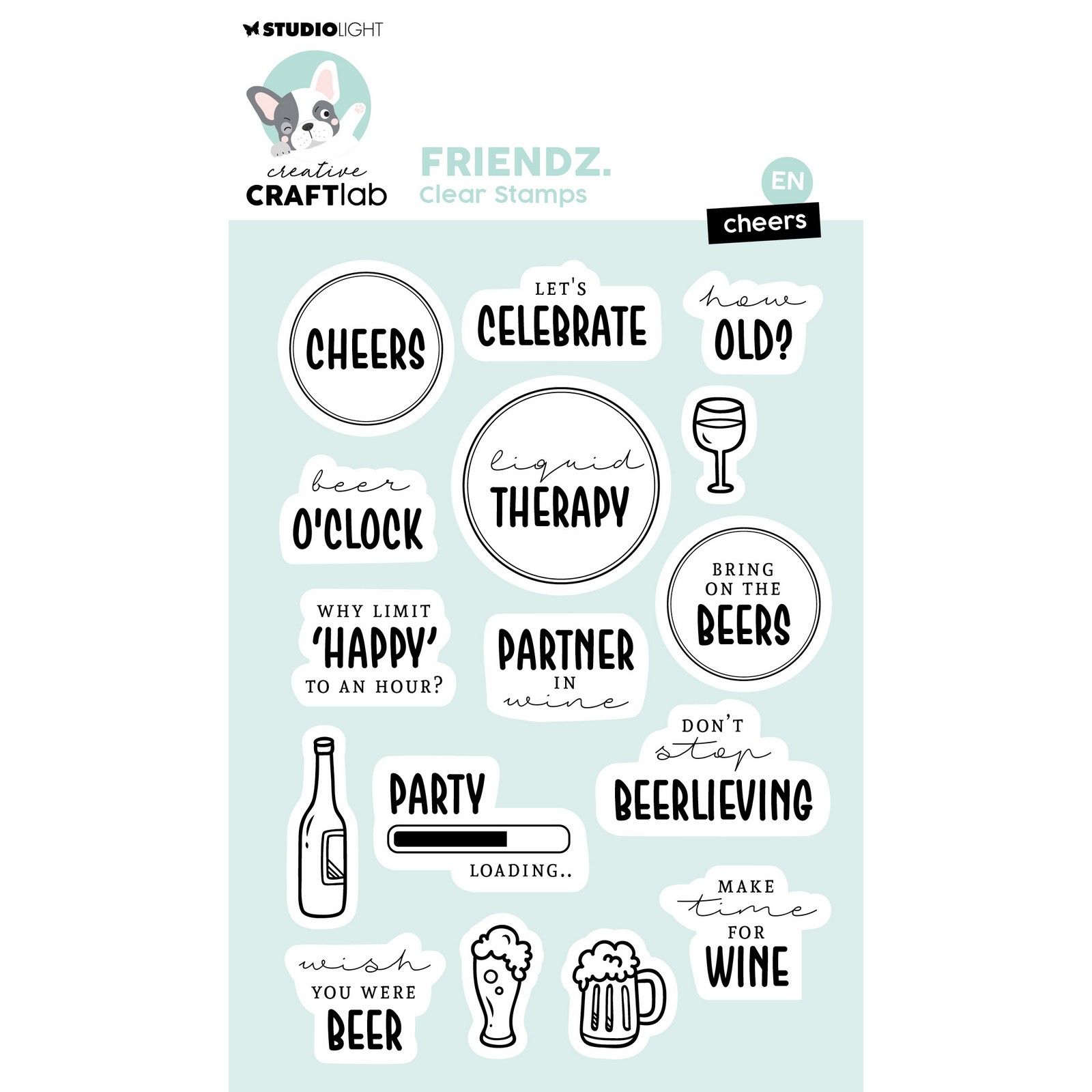Creative Craftlab • Friendz Clear Stamp EN cheers