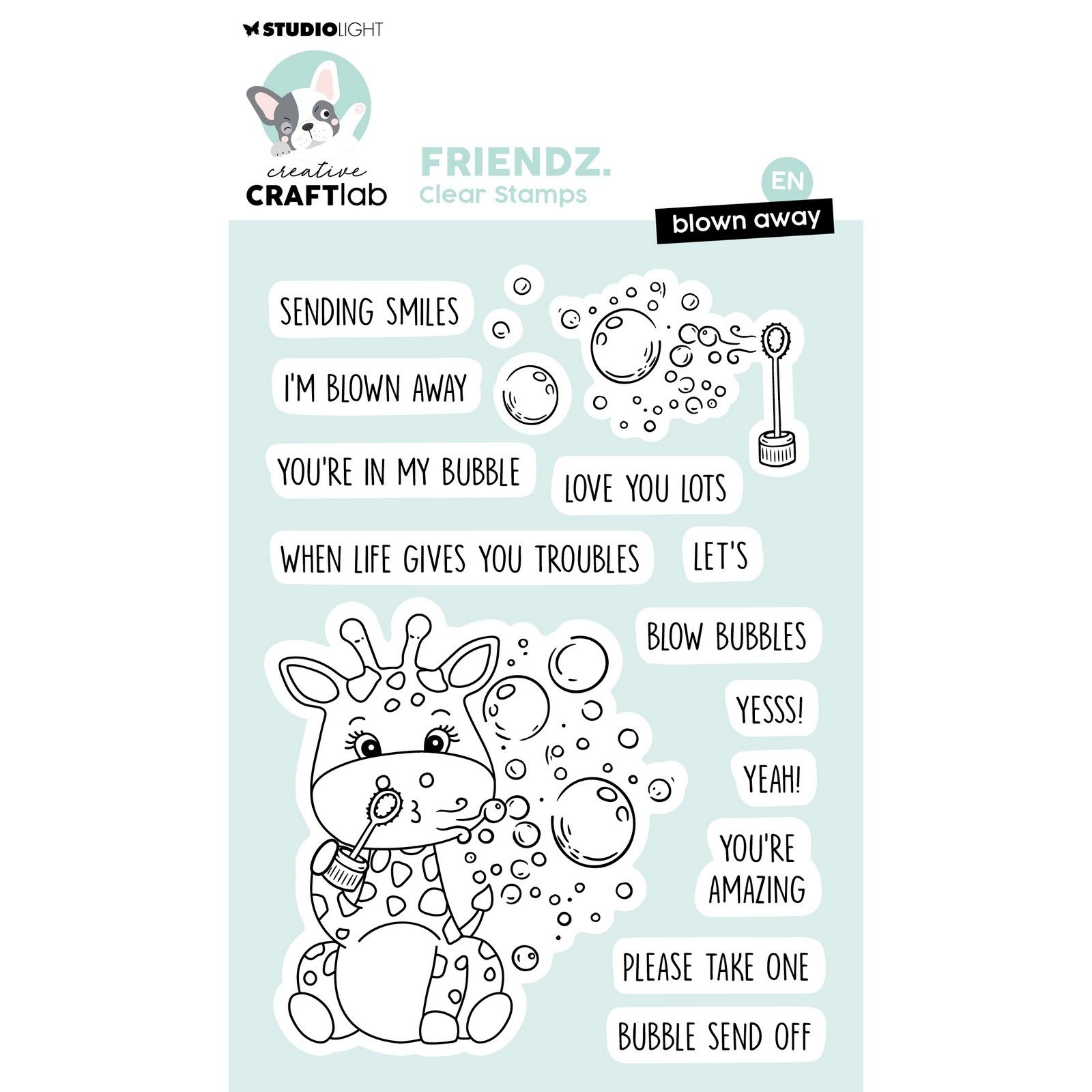 Creative Craftlab • Friendz Clear Stamp Blown Away
