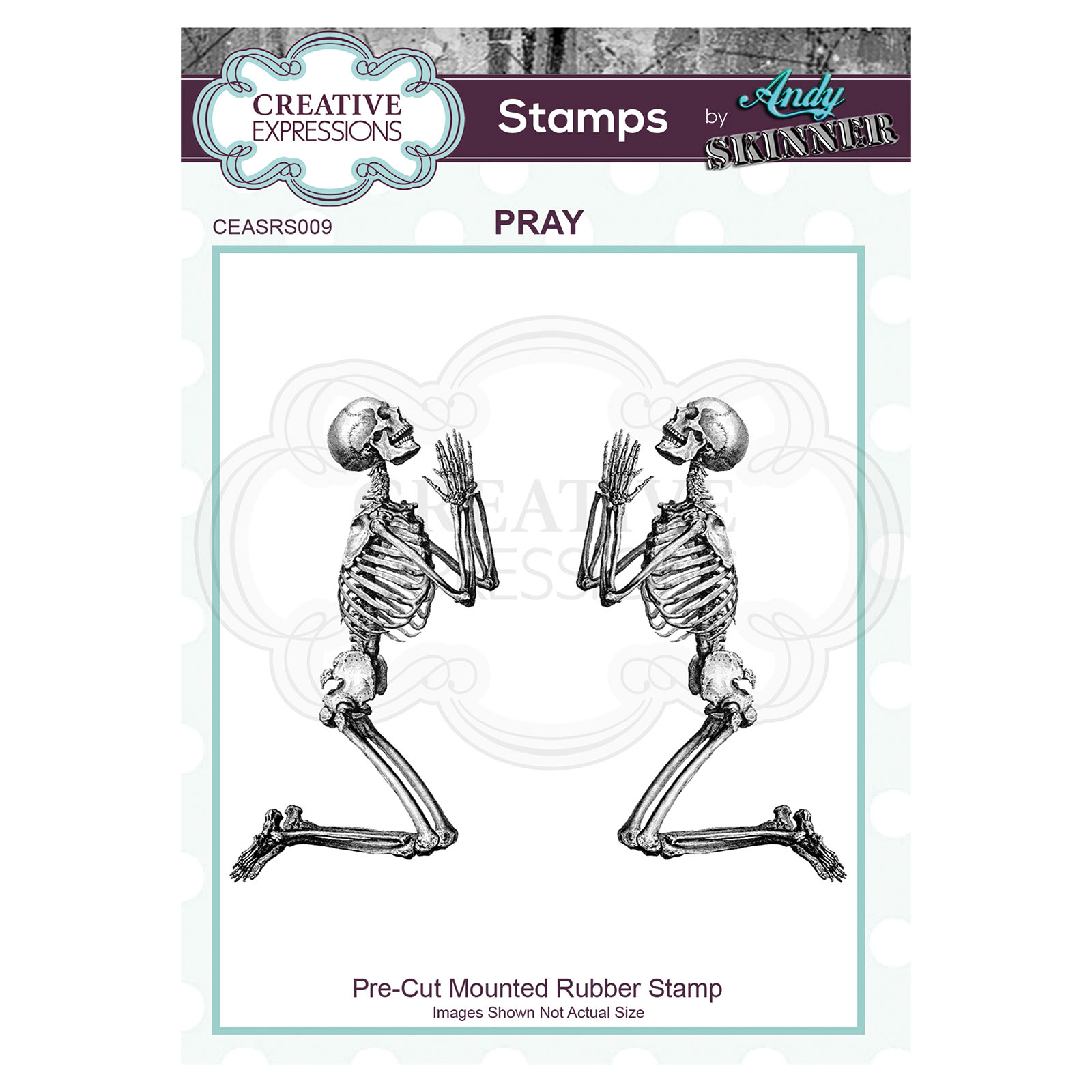 Creative Expressions • Pre Cut Rubber Stamp Andy Skinner Pray
