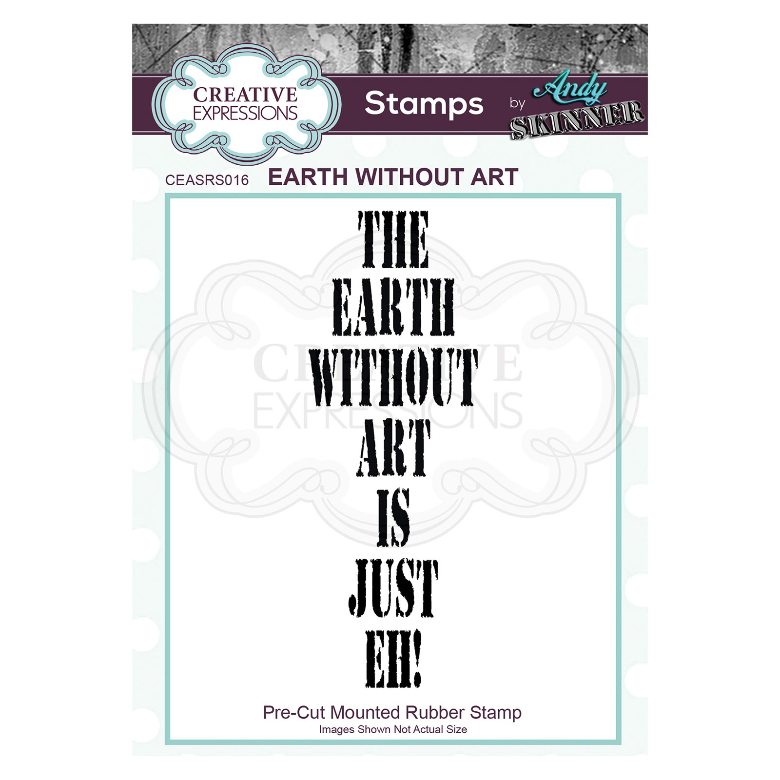 Creative Expressions • Pre Cut Rubber Stamp Andy Skinner Earth