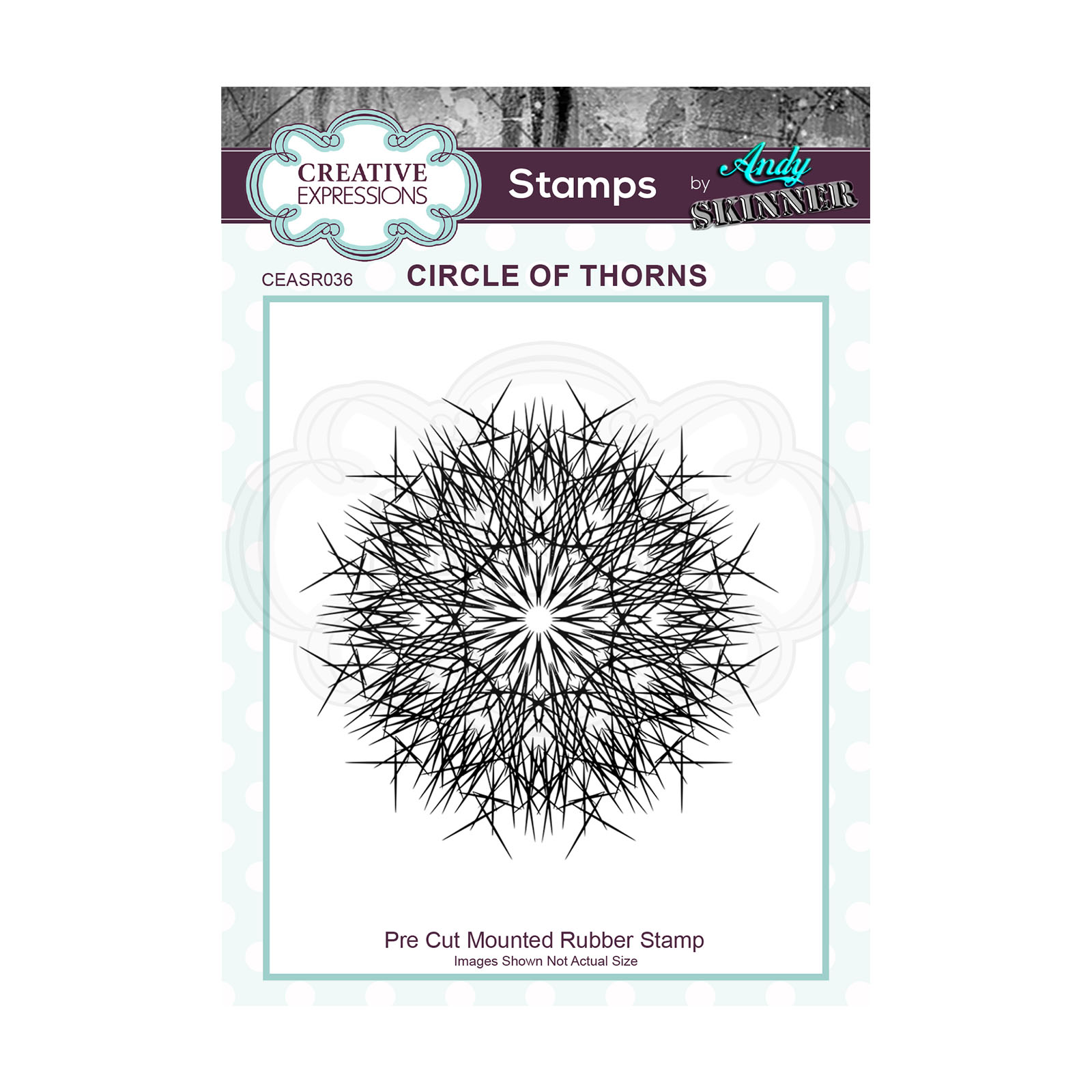 Creative Expressions • Circle of thorns rubber stamp