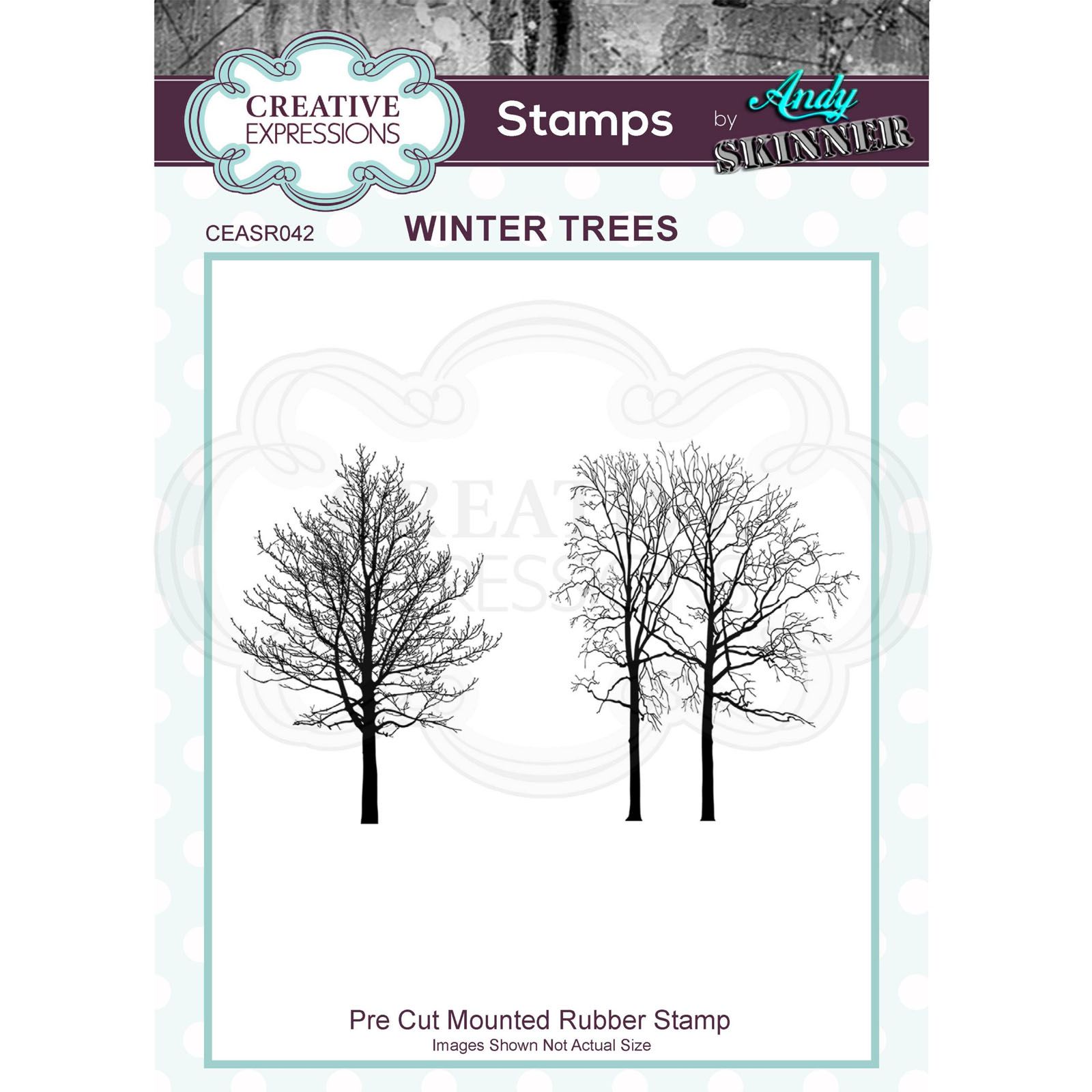 Creative Expressions • Rubber stamp set Winter trees