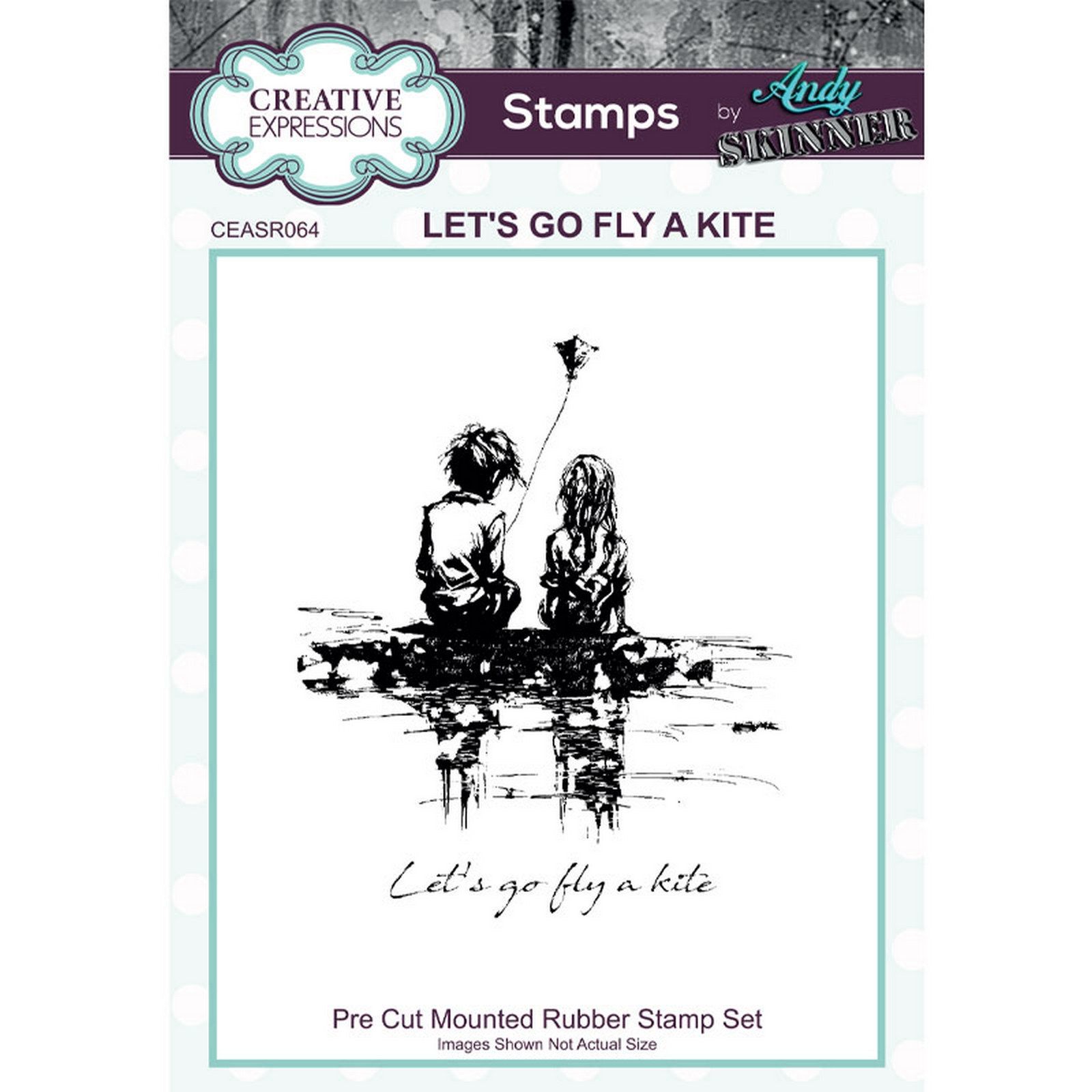 Creative Expressions • Rubber Stamp Let's Go Fly a Kite