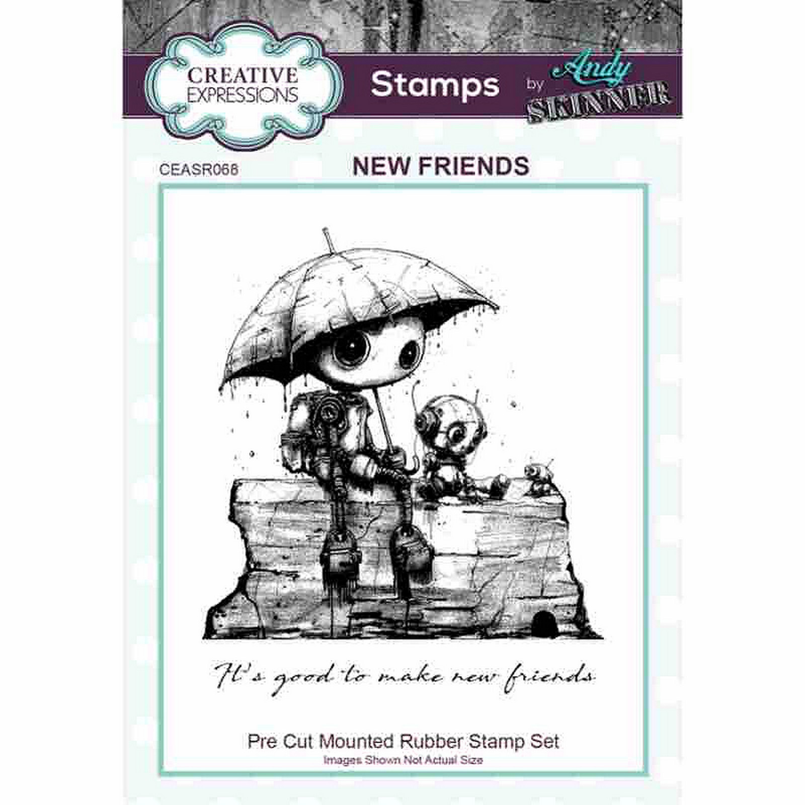 Creative Expressions • Andy Skinner Botology New Friends Pre Cut Rubber Stamp