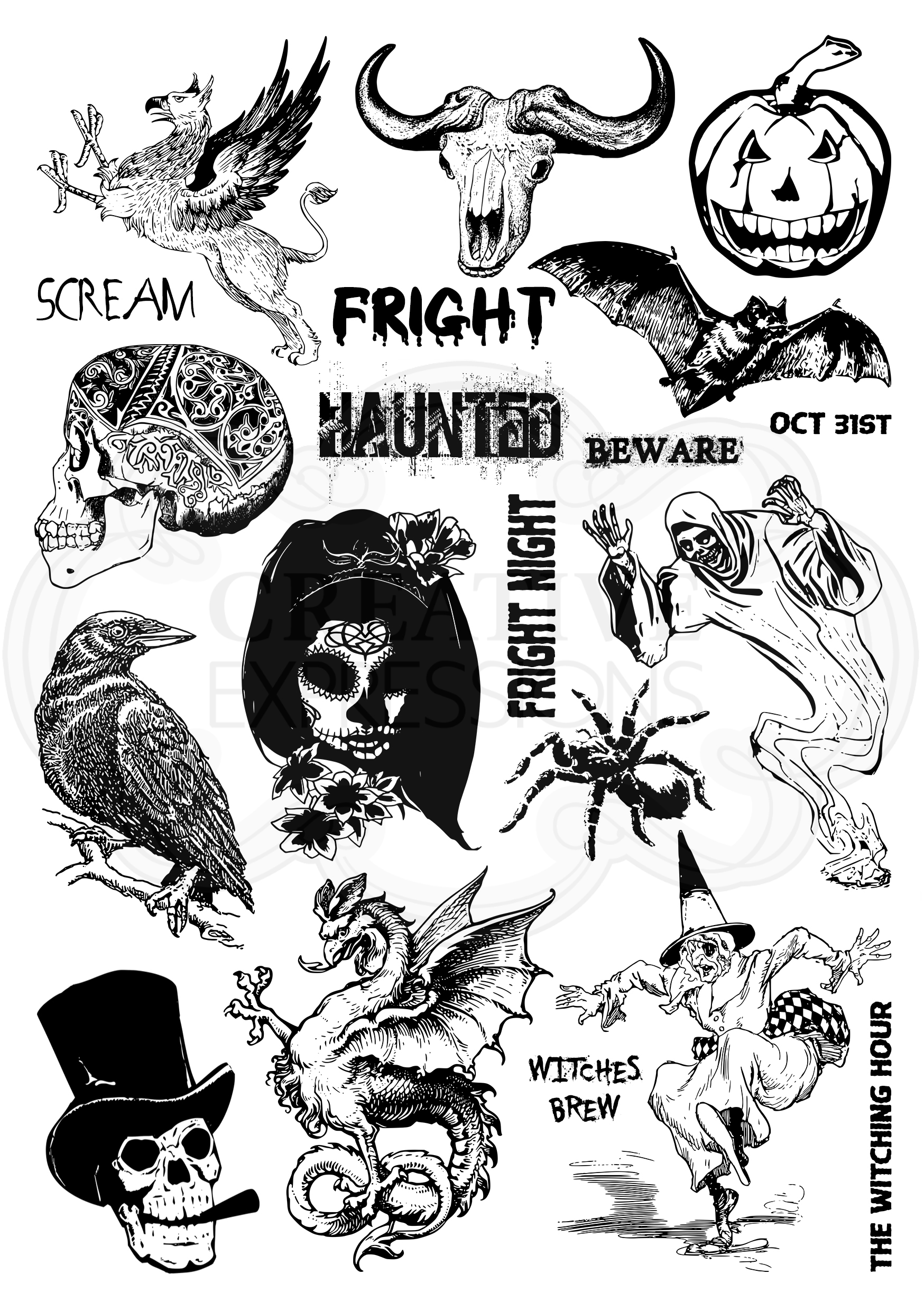 Creative Expressions • Mixed Media Transfers Andy Skinner Horror