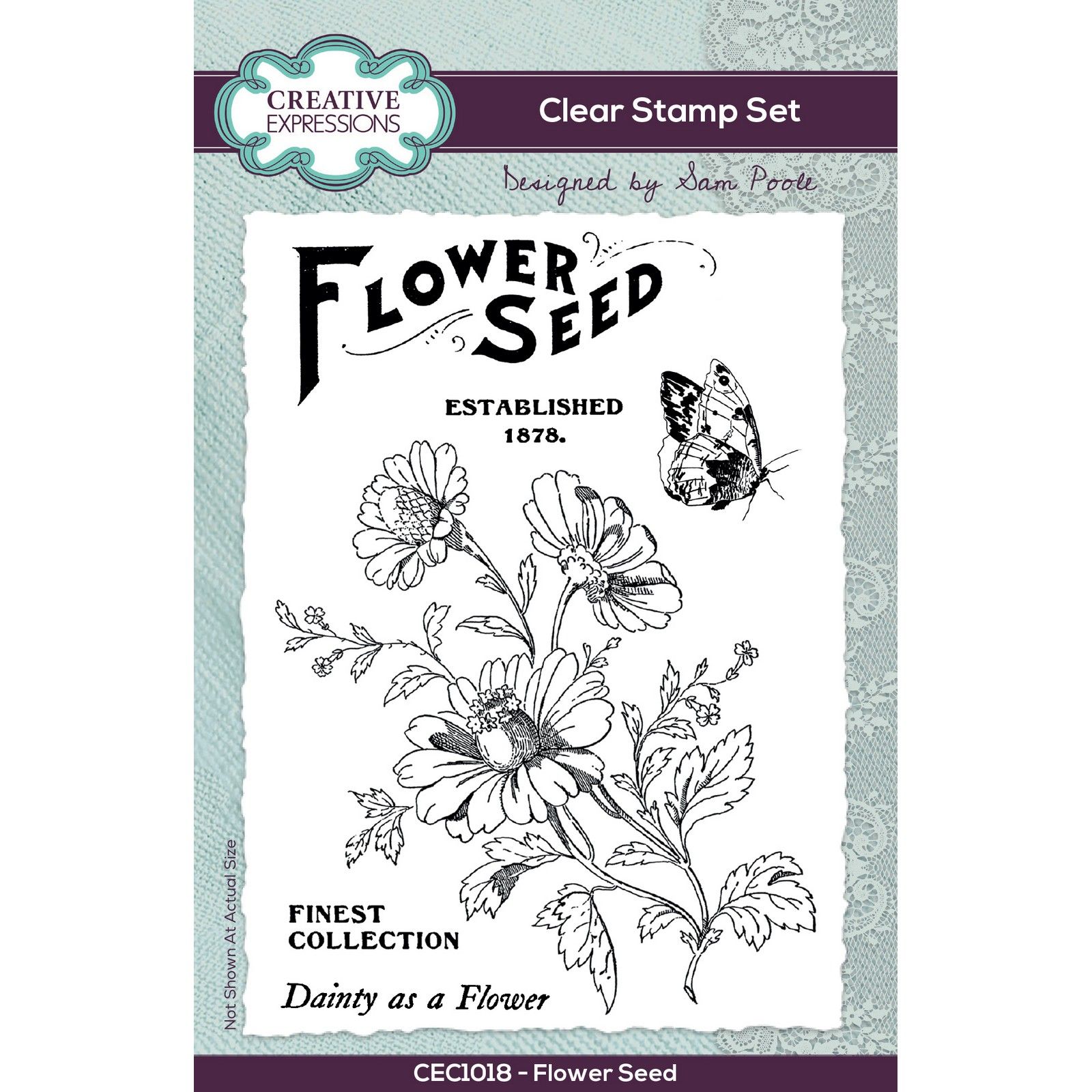 Creative Expressions • Tampon Transparent Set Flower Seed