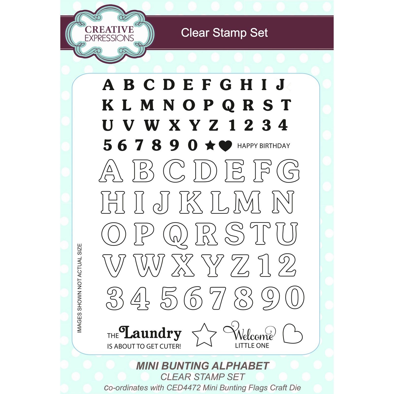 Creative Expressions • Clear Stempels Mini Bunting Alphabet