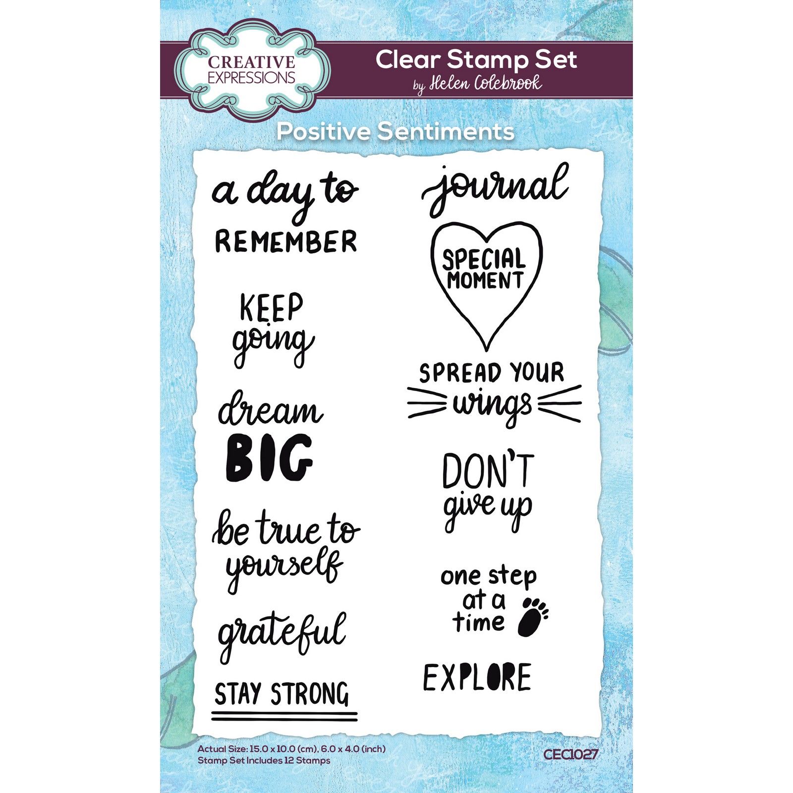 Creative Expressions • Clear Stempel Positive Sentiments