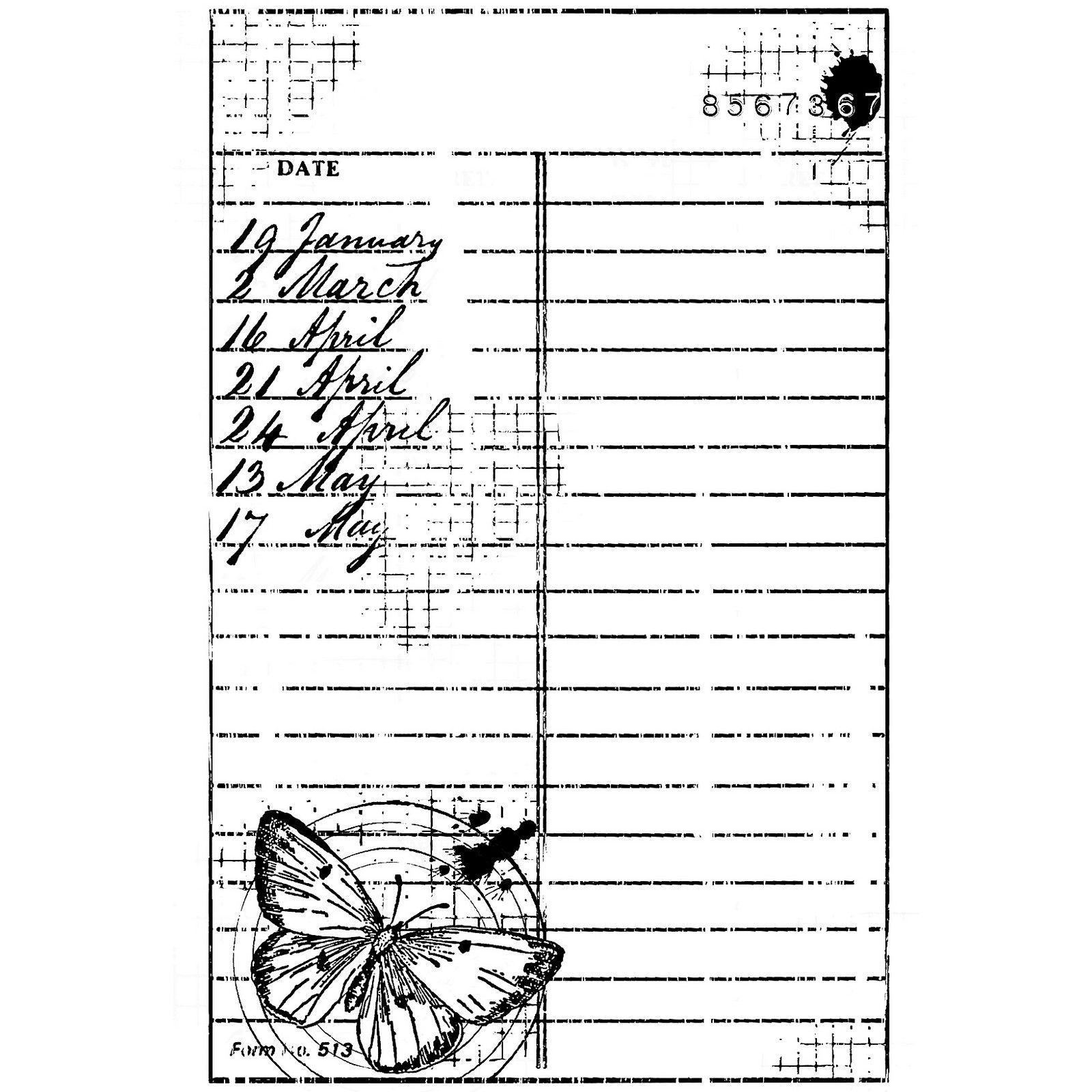 Creative Expressions • Clear Stamps Journal Notes