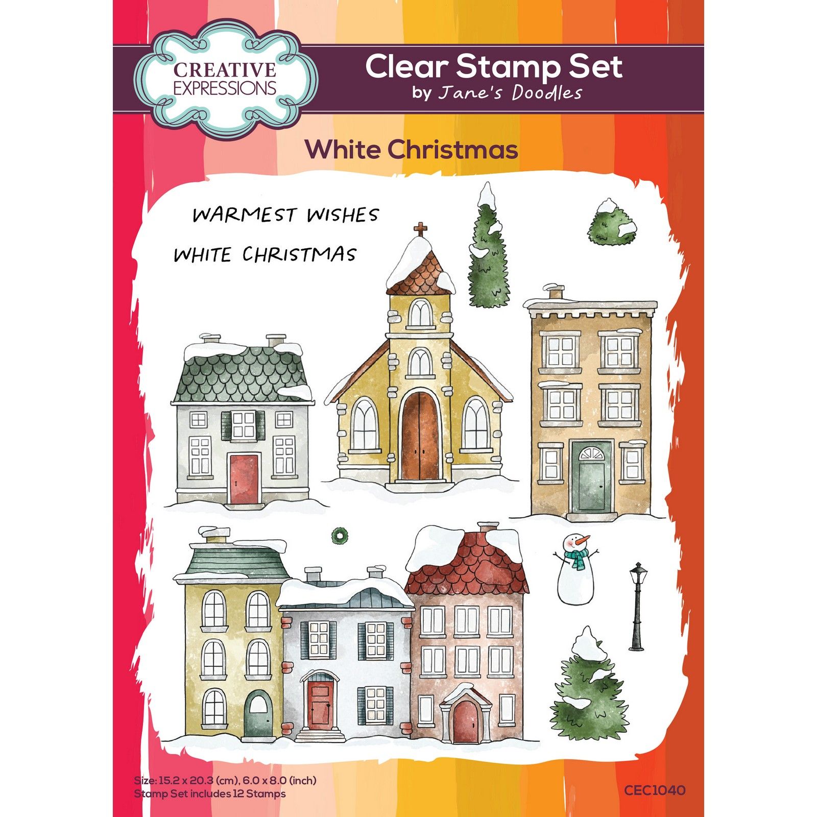 Creative Expressions • Jane's Doodles Timbro Trasparente White Christmas